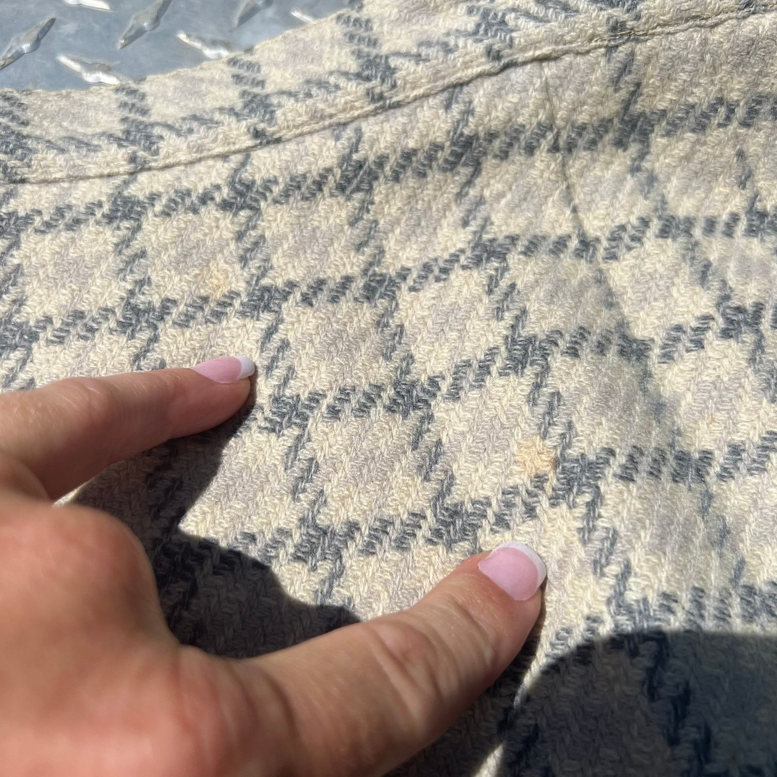 Pendleton 50s 60s Pendleton Woolen Mills houndstooth plaid check skirt Size 26" / US 2 / IT 38 - 8 Thumbnail