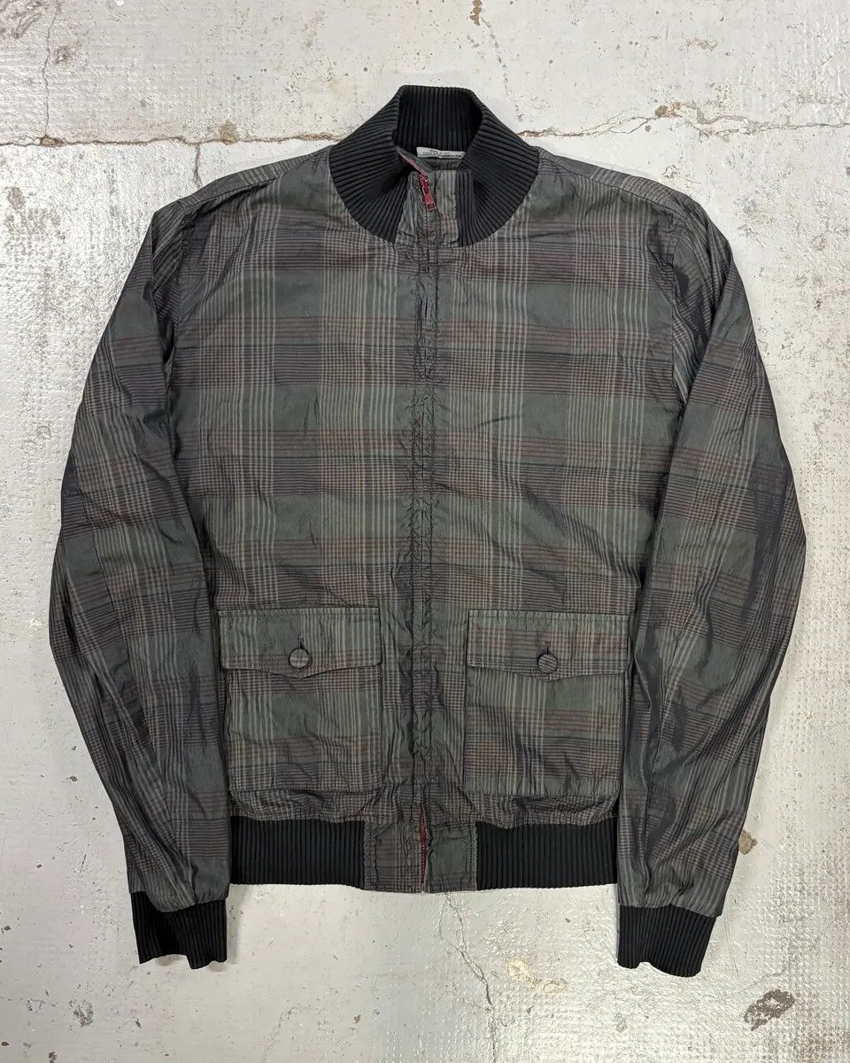 Dolce & Gabbana 2000s Dolce & Gabbana Grey Checkered Nylon Jacket Size US M / EU 48-50 / 2 - 1 Thumbnail