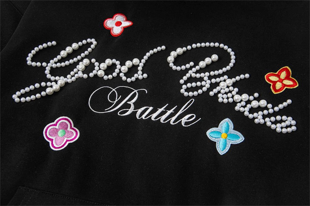 Vintage Men's American retro trend beaded loose letter hoodie Size US M / EU 48-50 / 2 - 4 Thumbnail