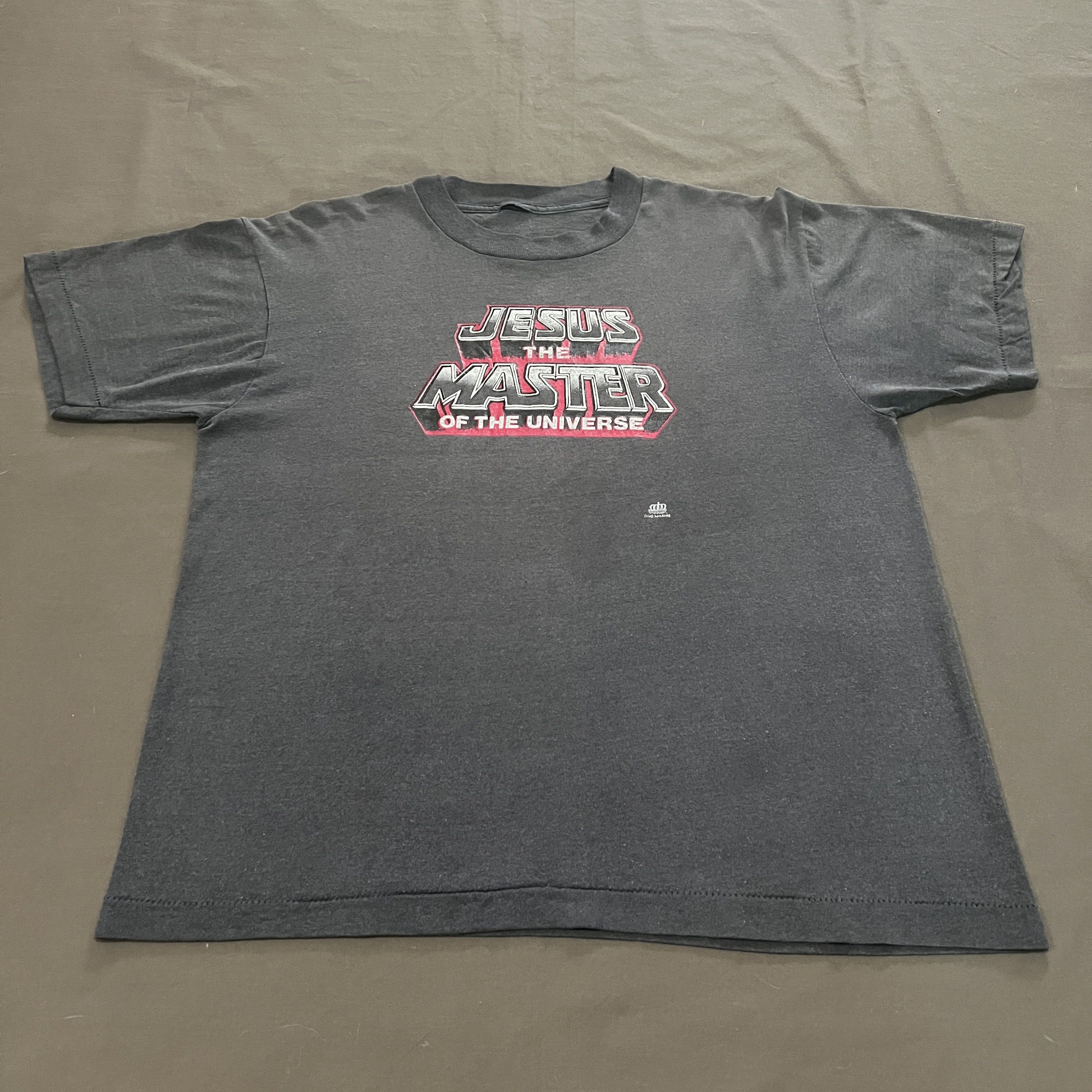 Vintage Vintage 90s Jesus Master of the Universe Bible Tee Faded Size US L / EU 52-54 / 3 - 2 Thumbnail