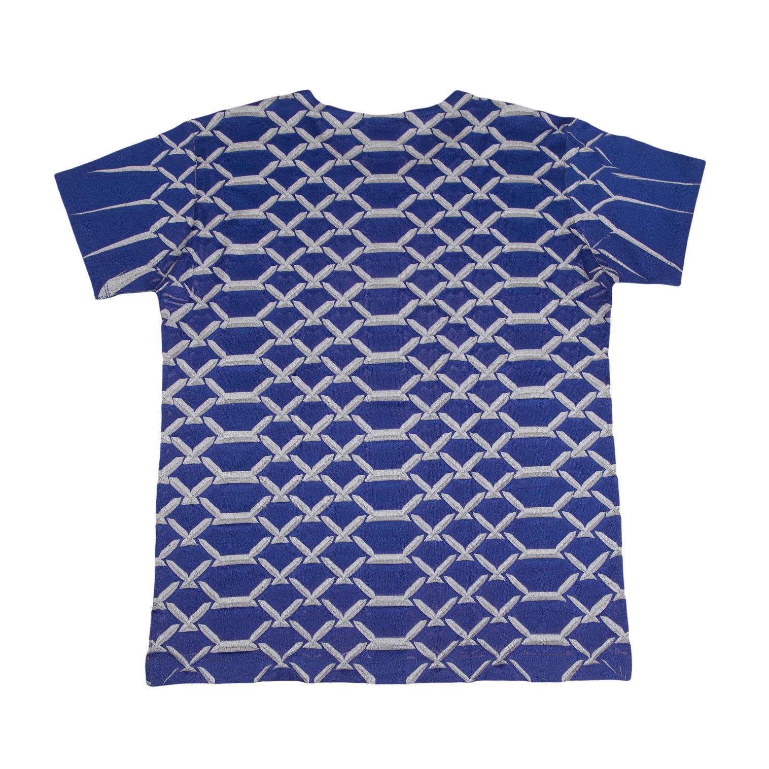 Issey Miyake Pleated Check Print T-Shirt in Blue Gray Size 4 Size US XS / EU 42 / 0 - 7 Thumbnail