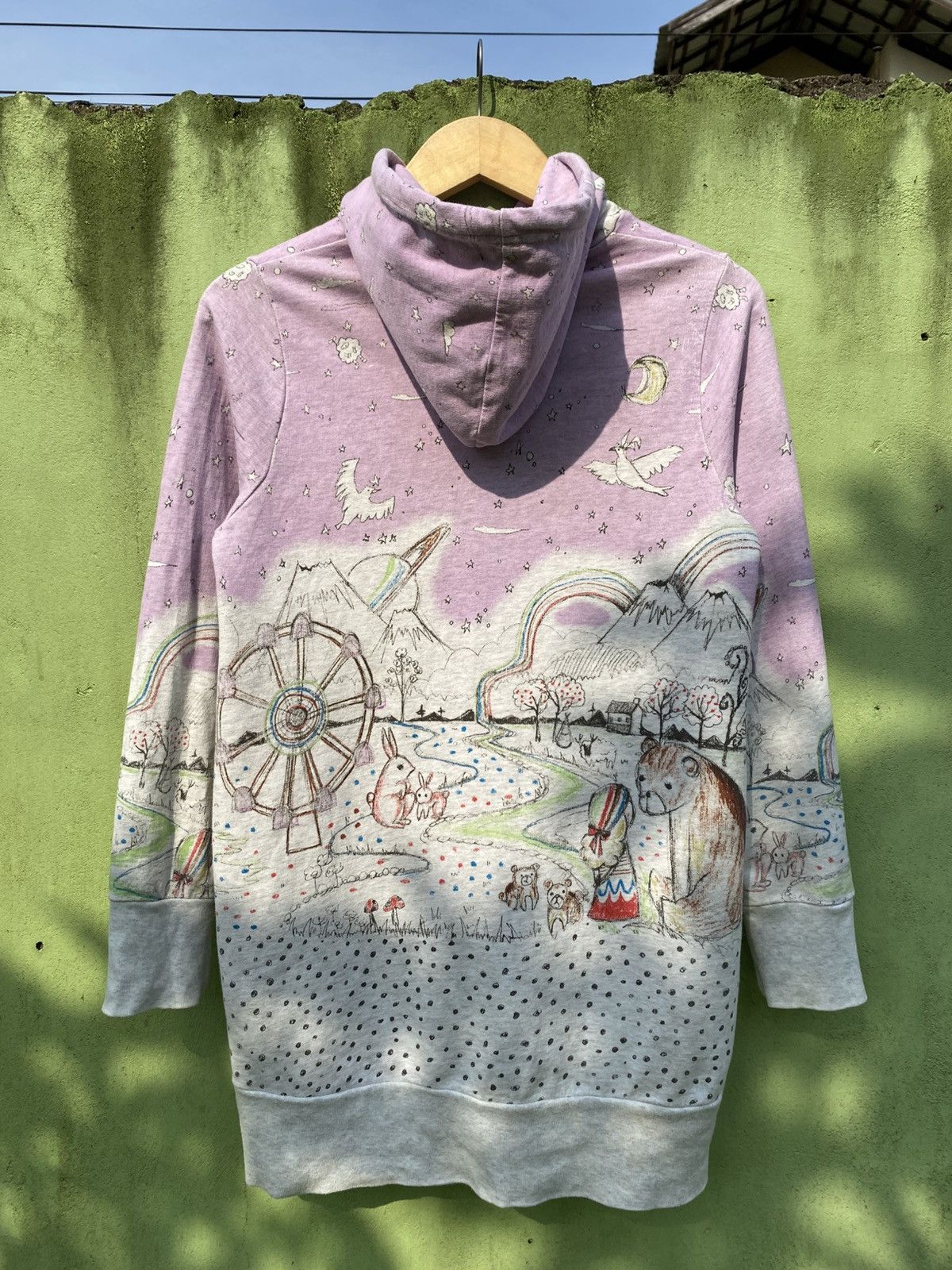 Japanese Brand Scolar Dreamscape Art Graphic Hoodie Fairy Tale Illustration Size M / US 6-8 / IT 42-44 - 2 Thumbnail