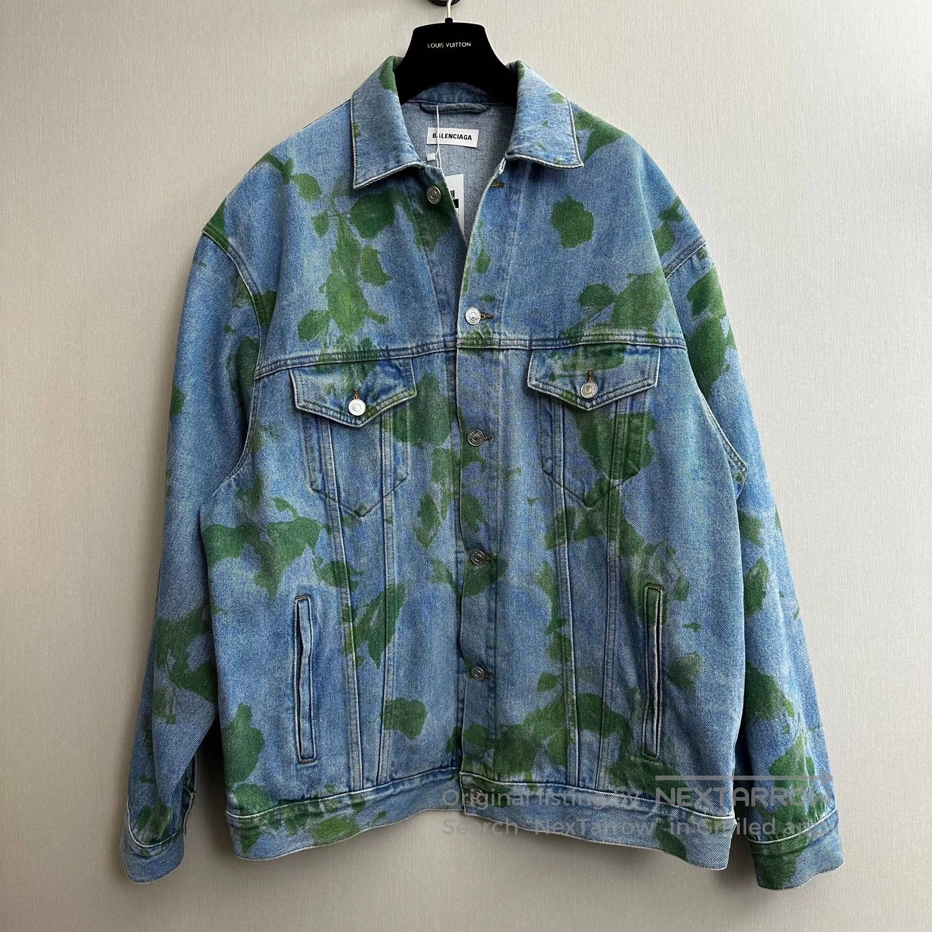 Balenciaga balenciaga printed denim jacket with letters. Size US S / EU 44-46 / 1 - 1 Thumbnail