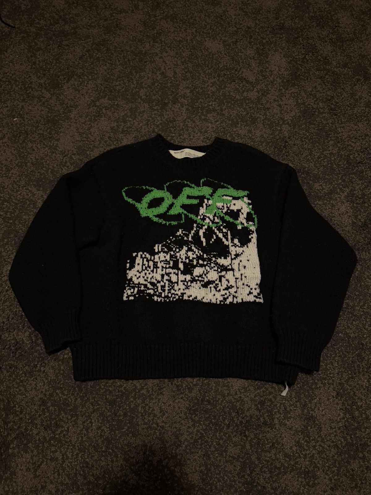 Off-White Off-White 'Factory' Heavy Weight Wool Knitted Sweater | Grailed