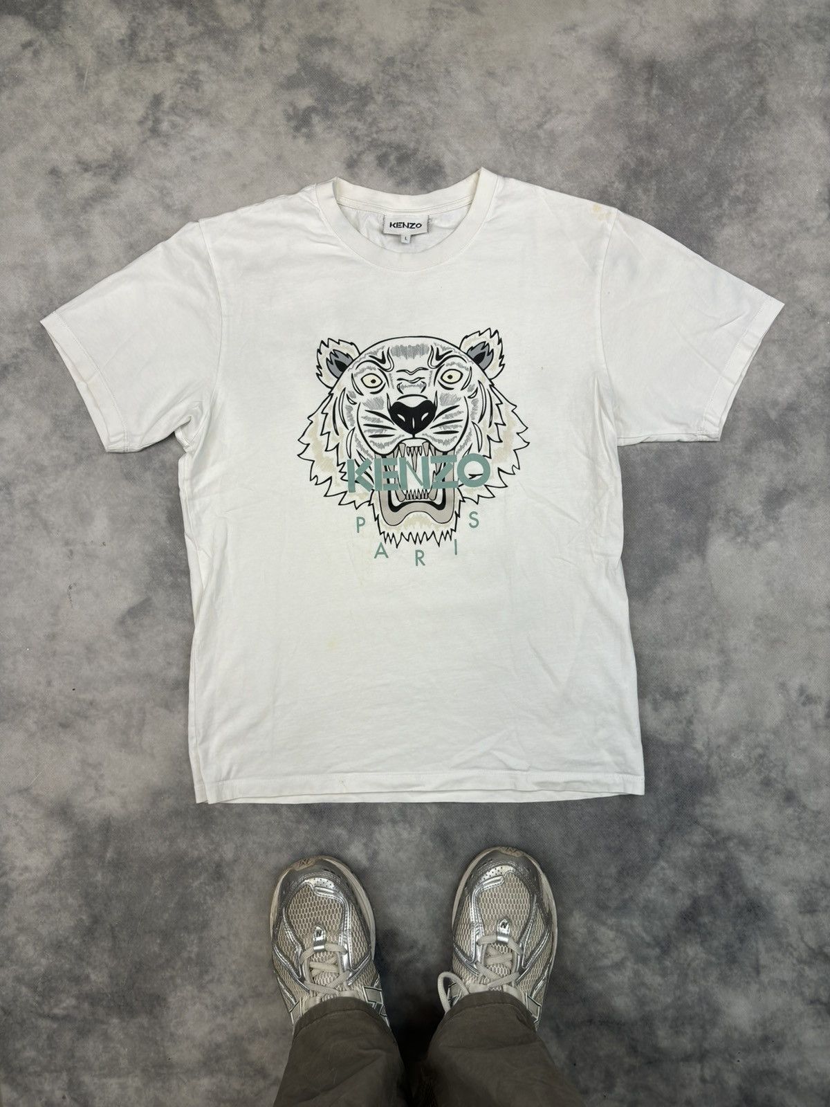 Kenzo Kenzo Tiger Icon Print T Shirth With QR Current season RARE Size US M / EU 48-50 / 2 - 1 Thumbnail