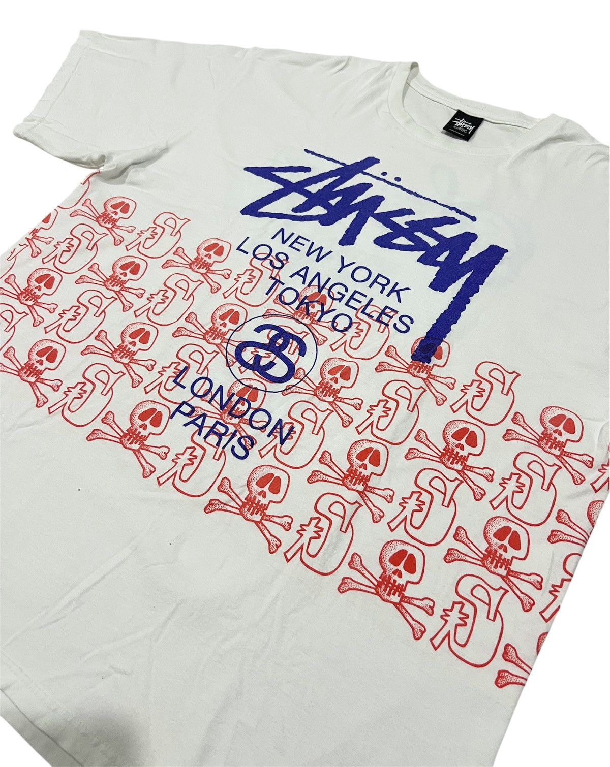Stussy × Vintage Stussy Skull World Tour Tee Size US XL / EU 56 / 4 - 3 Thumbnail