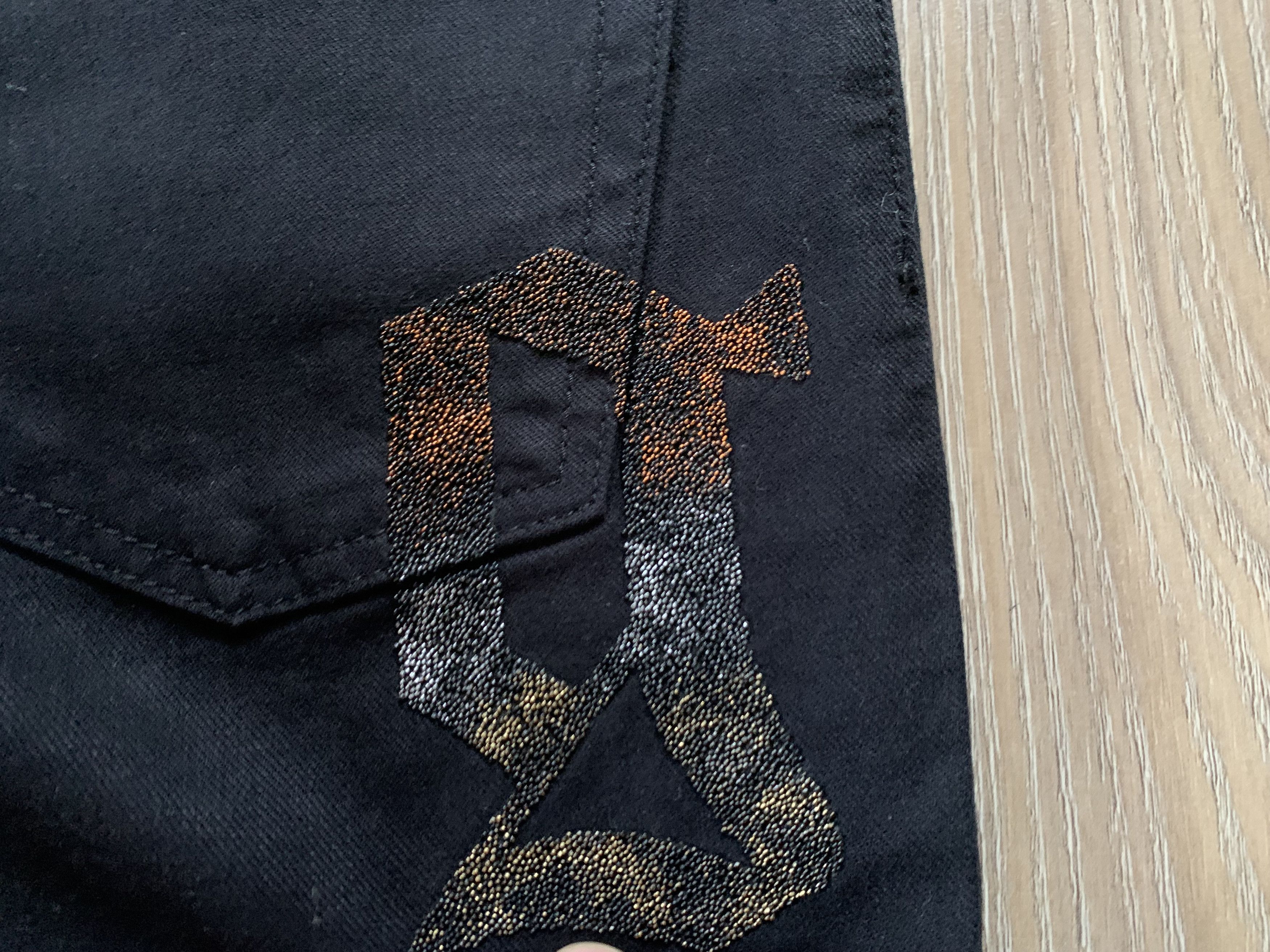 John Galliano Vintage Black Women's Jeans Wirh Glitter