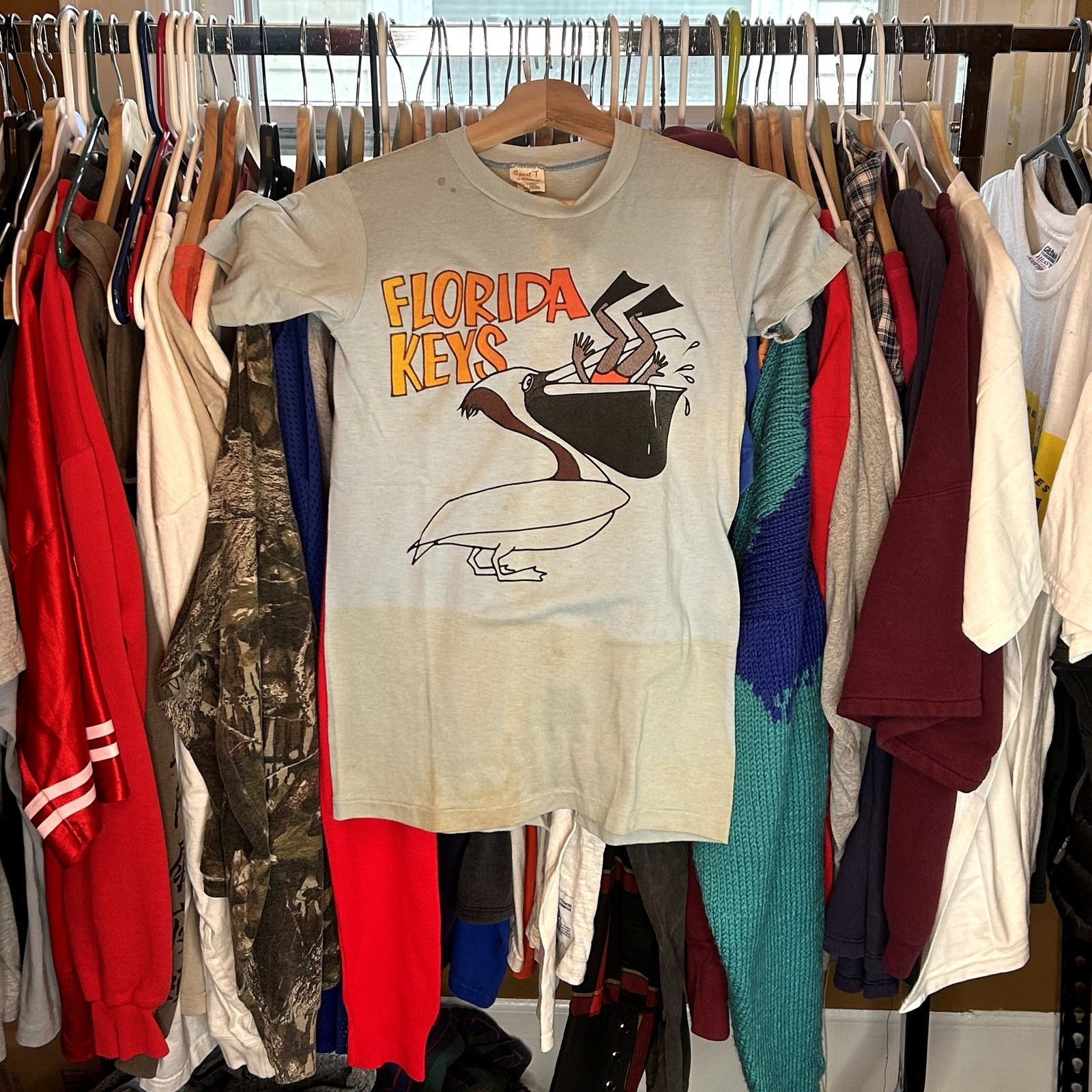 Vintage Vintage Thin Florida Keys Thin T-Shirt Small STAINED Size US S / EU 44-46 / 1 - 1 Thumbnail