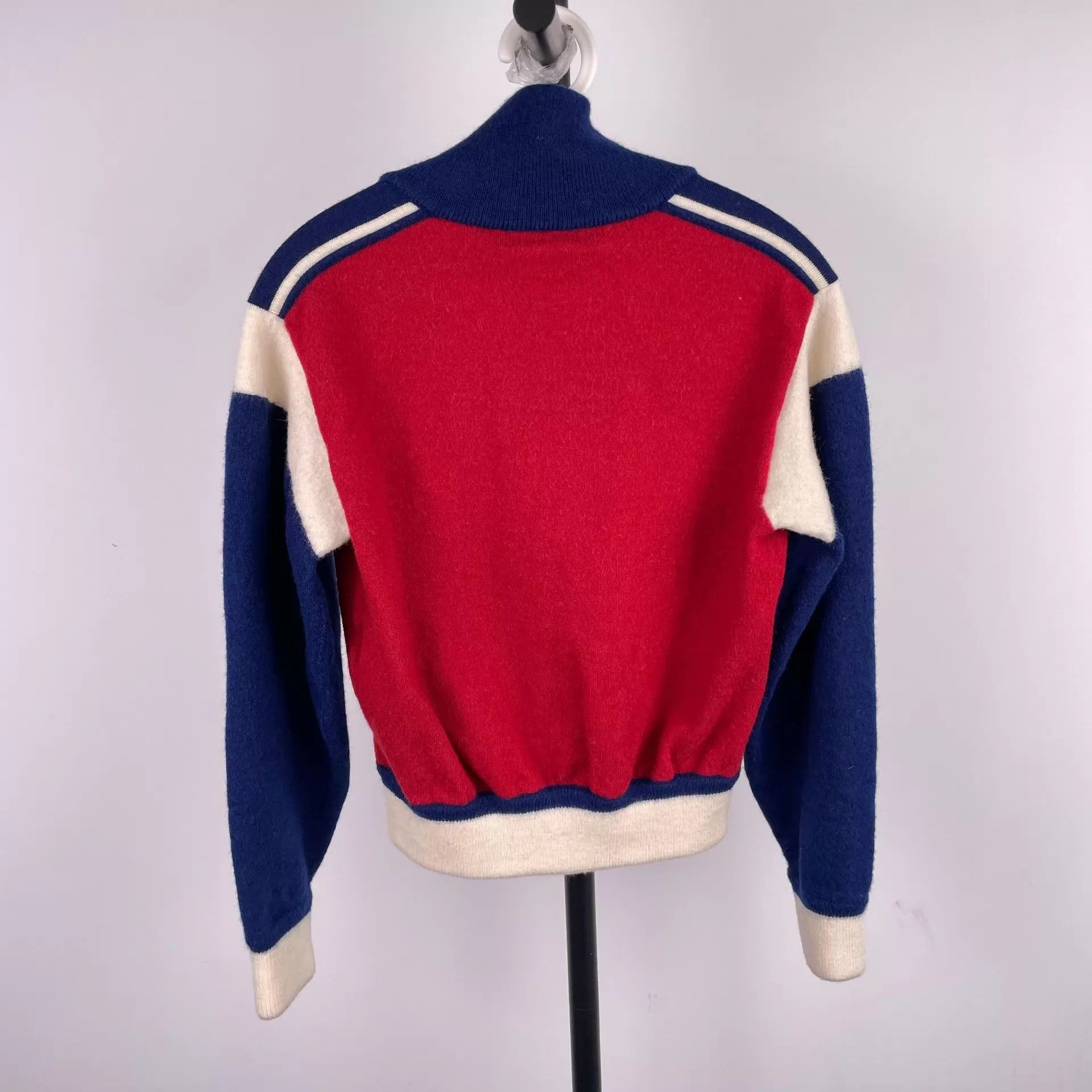 Celine CELINE Colorblocked Triomphe Embroidered Wool Jkt XS Size XS / US 0-2 / IT 36-38 - 2 Thumbnail