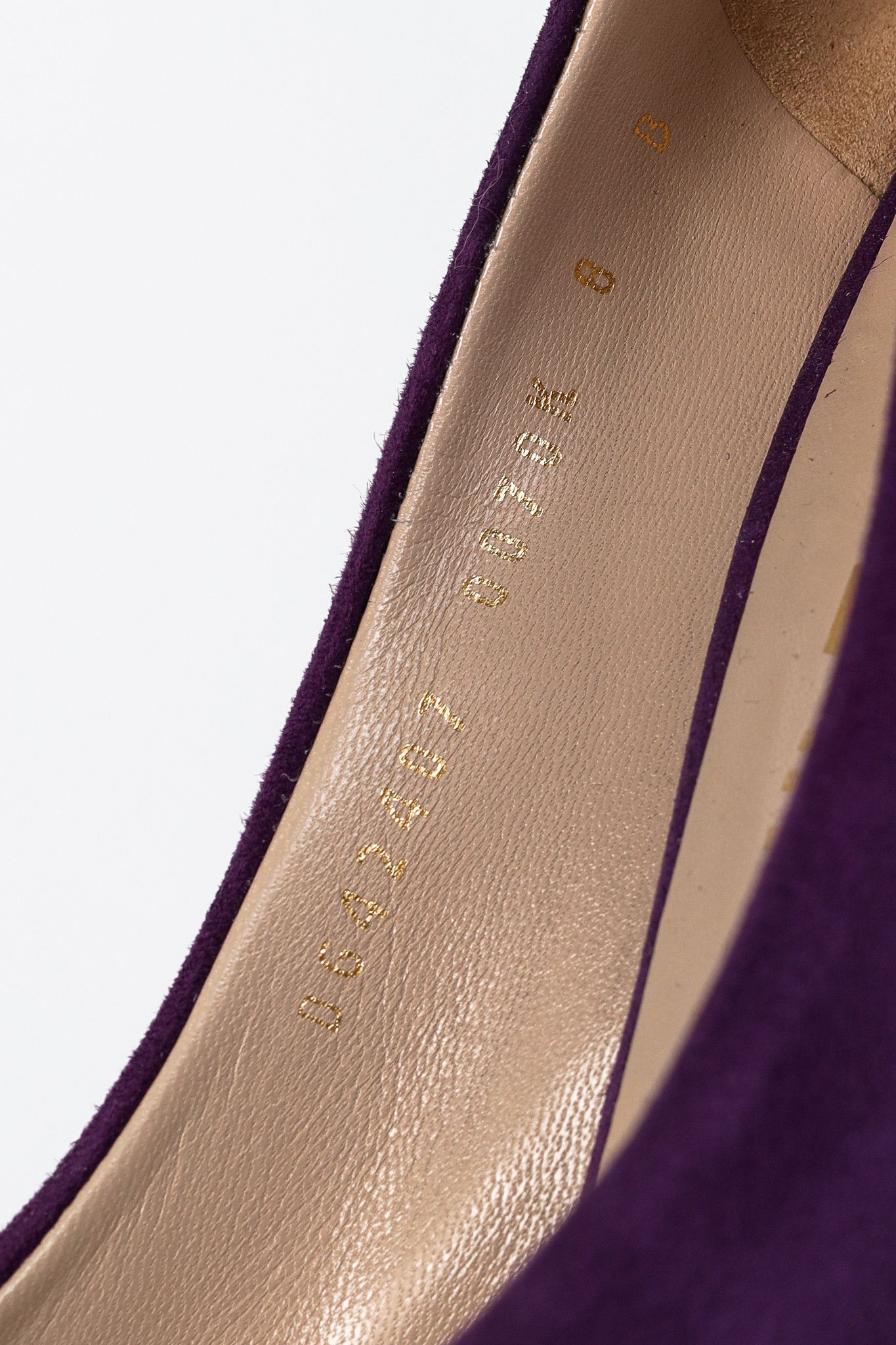 Salvatore Ferragamo Salvatore Ferragamo Purple Suede Vara-Bow Pumps Size US 8 / IT 38 - 10 Thumbnail
