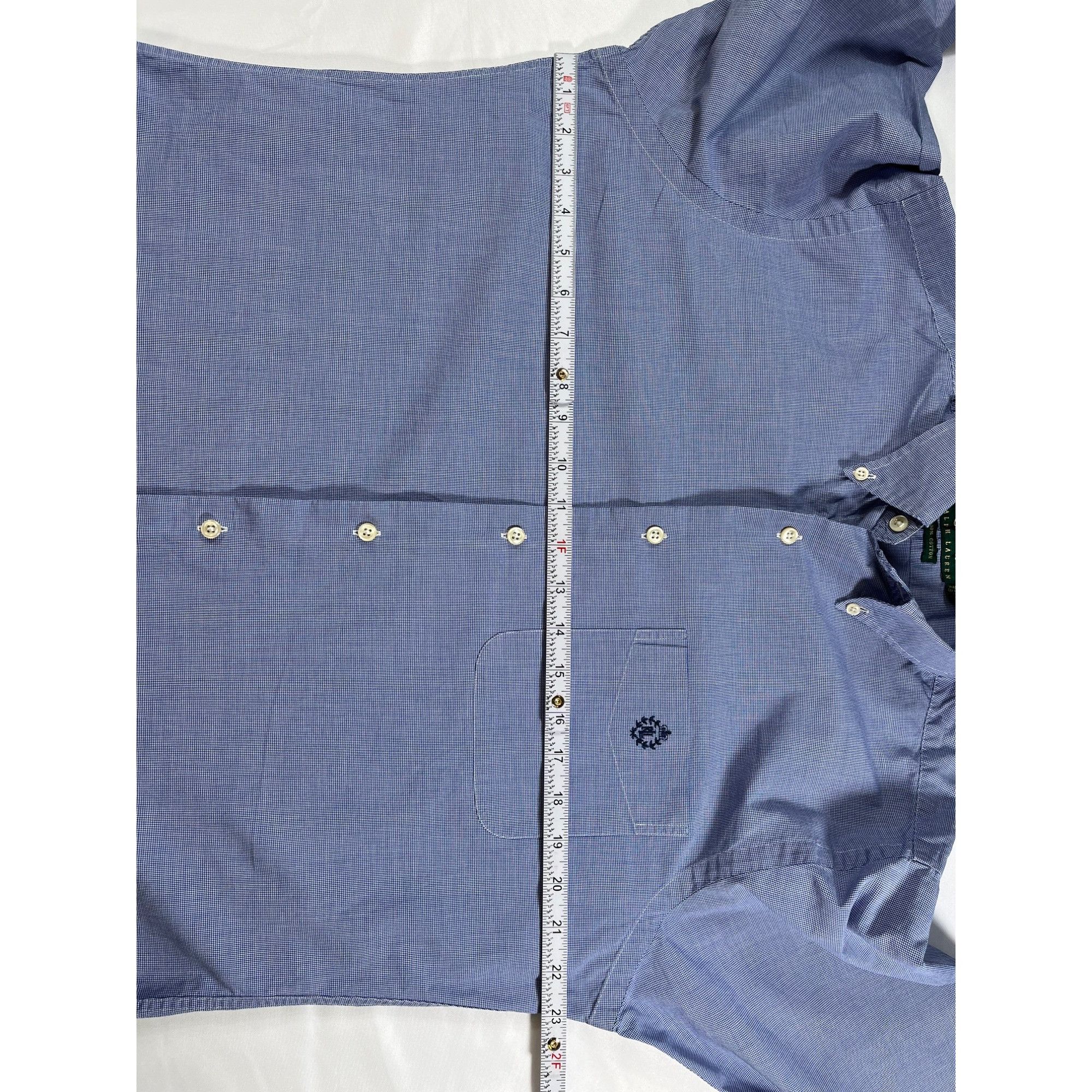Lauren Ralph Lauren Lauren Ralph Lauren SKU 7542 Mens Blue Checkered Button-Down Size US M / EU 48-50 / 2 - 5 Thumbnail