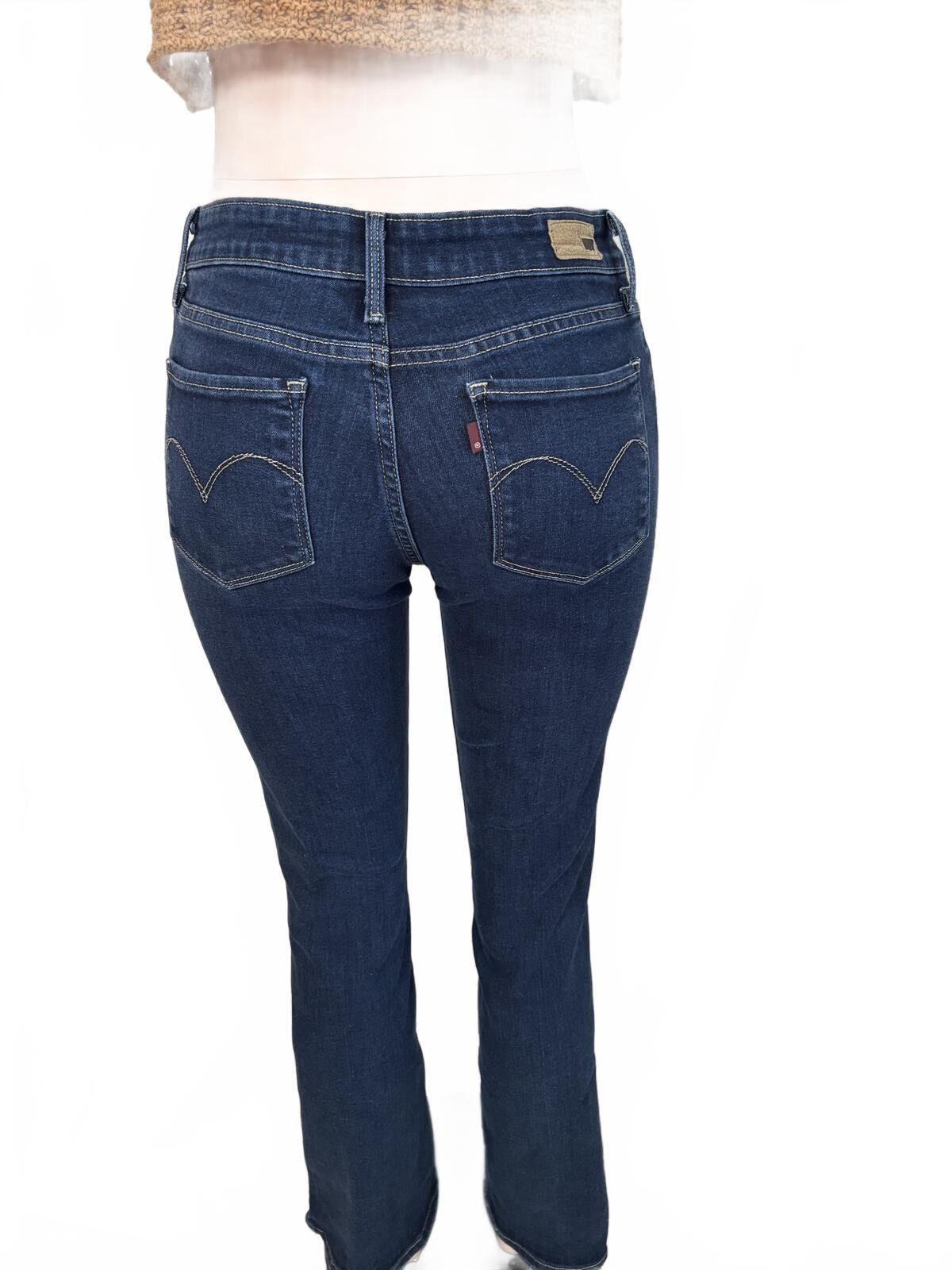 Levi's Levi's Demi Curve Mid Rise Boot Dark Blue Denim Jeans Size 6 Size 28" / US 6 / IT 42 - 6 Thumbnail