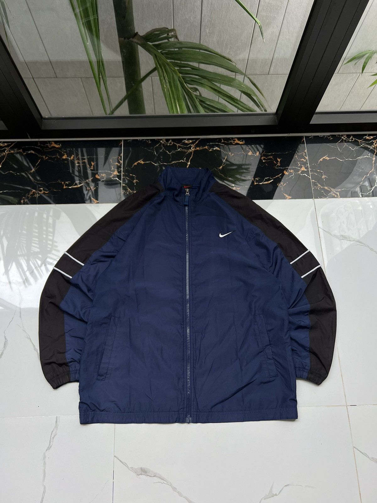 Nike × Vintage 90’s NIKE SWOOSH LOGO RETRO Y2K TRACK JACKET Size US M / EU 48-50 / 2 - 1 Thumbnail