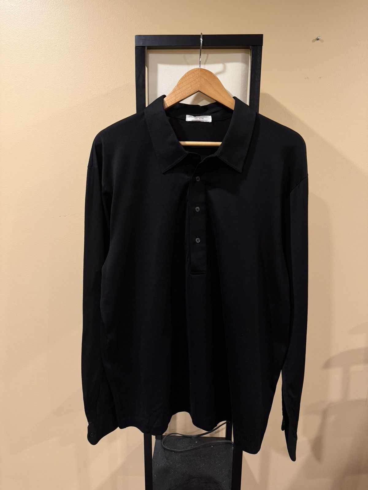 The Row The Row Black Long Sleeve Half Long Button Up Polo Shirt Size US XXL / EU 58 / 5 - 3 Thumbnail