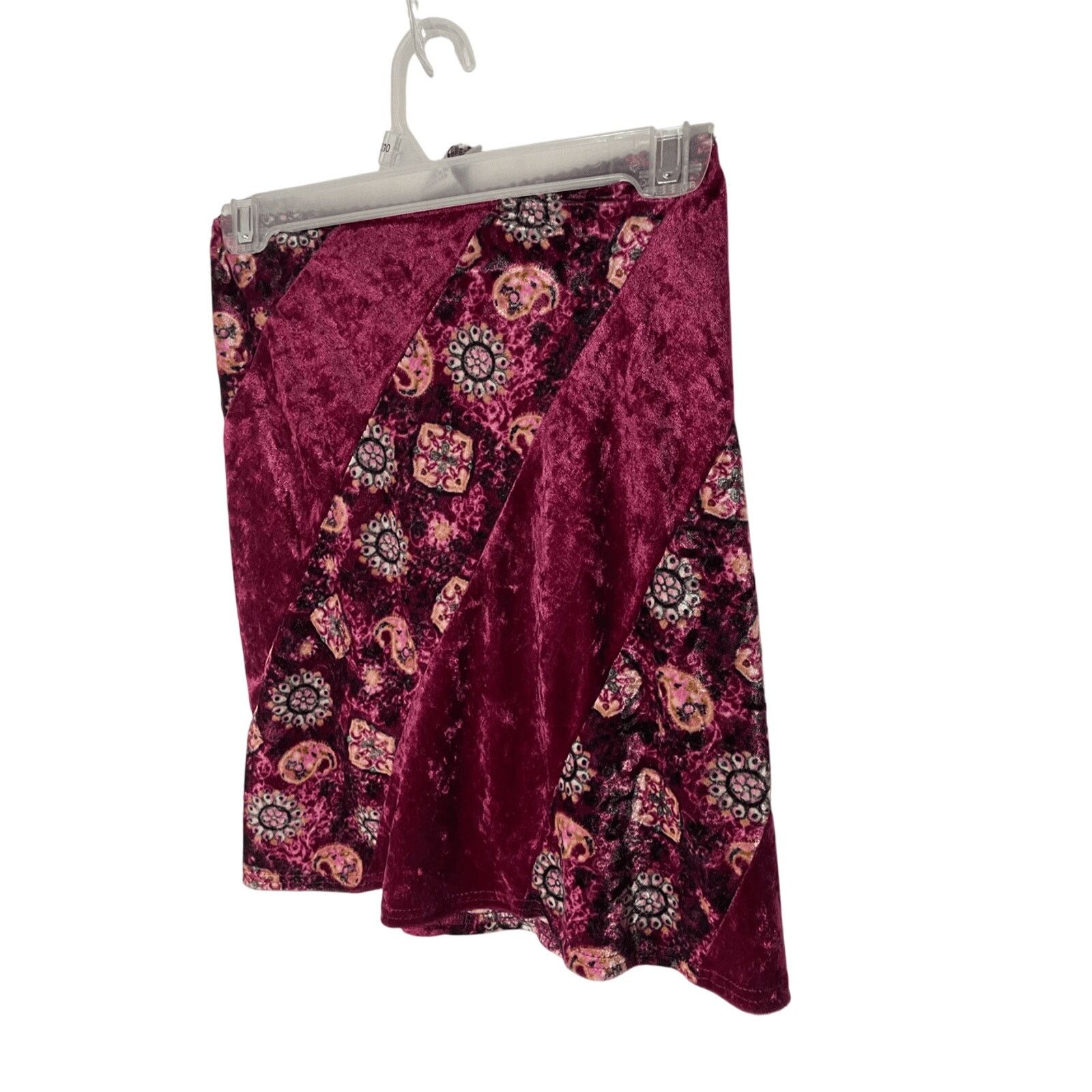 Other Y2K Mary Kate and Ashley Suede Burgundy Skirt Babydoll Size 24" / US 00 / IT 34 - 2 Thumbnail