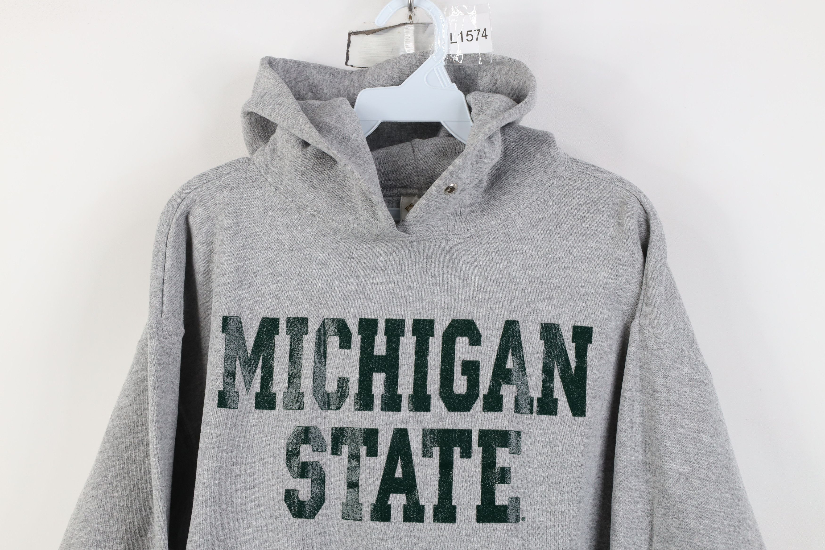 Vintage Vintage 90s Michigan State University Hoodie Sweatshirt USA Size US M / EU 48-50 / 2 - 2 Thumbnail