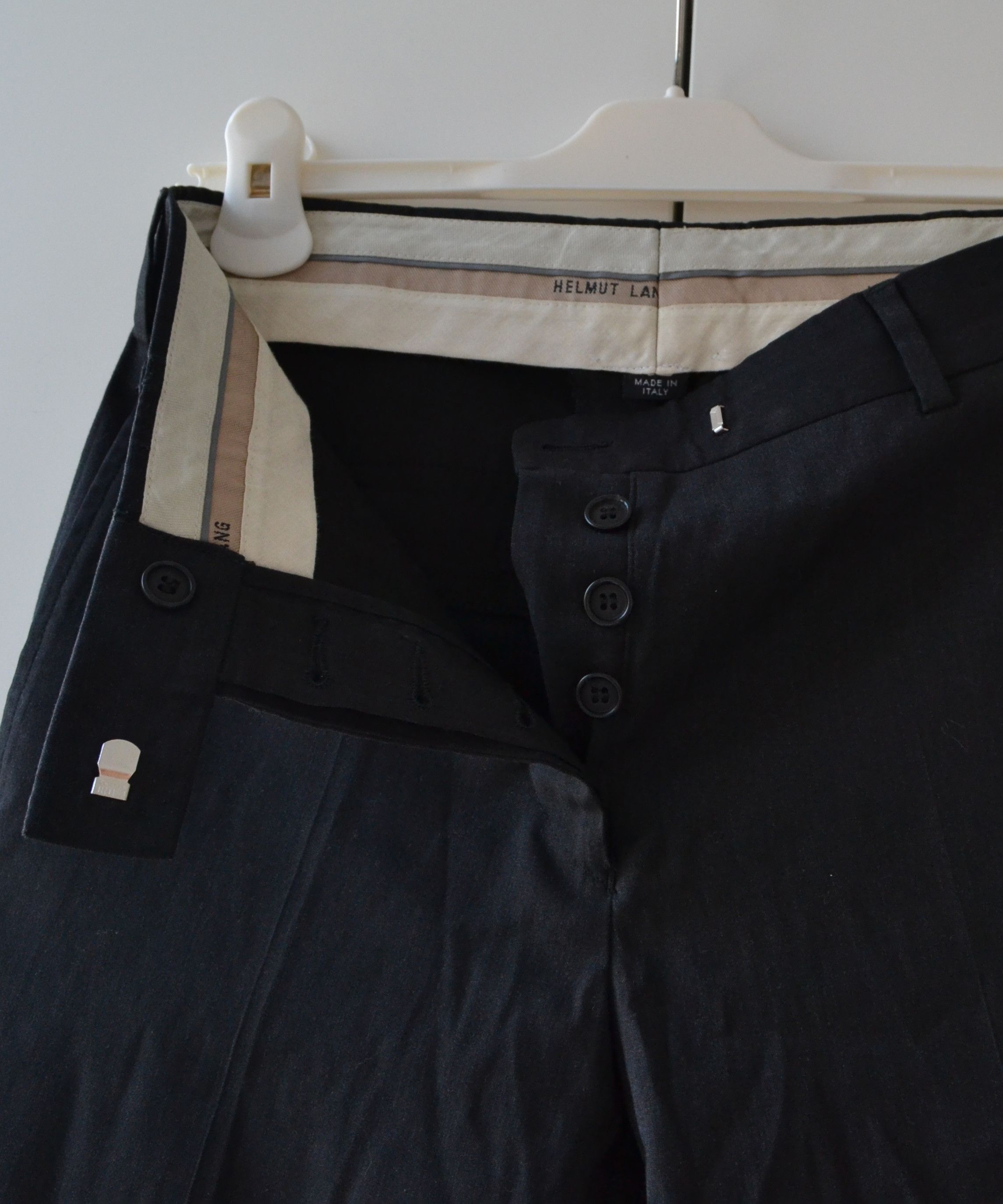 Helmut Lang 🔴 HELMUT LANG Pants Trousers Wool 90s Suit Pockets Black Size US 26 / EU 42 - 5 Thumbnail