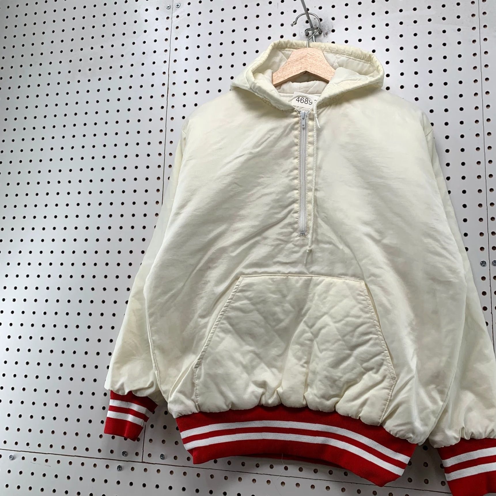 Vintage VINTAGE Game Jacket Mens Small Hooded Satin Pullover USA Red White 80s 90s Sportswear Size US S / EU 44-46 / 1 - 5 Thumbnail