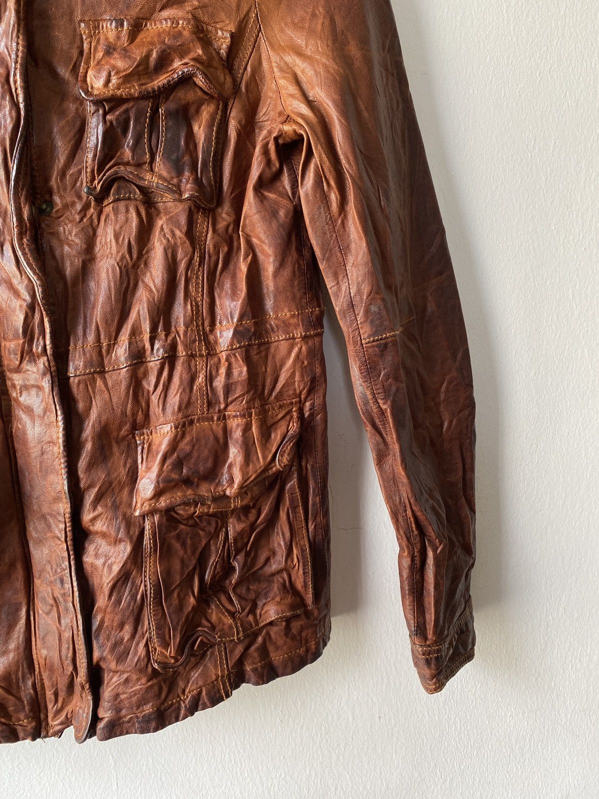 If Six Was Nine Japanese Brand GOA Multipocket Zipper Hoodie Leather Jacket Size US S / EU 44-46 / 1 - 5 Thumbnail