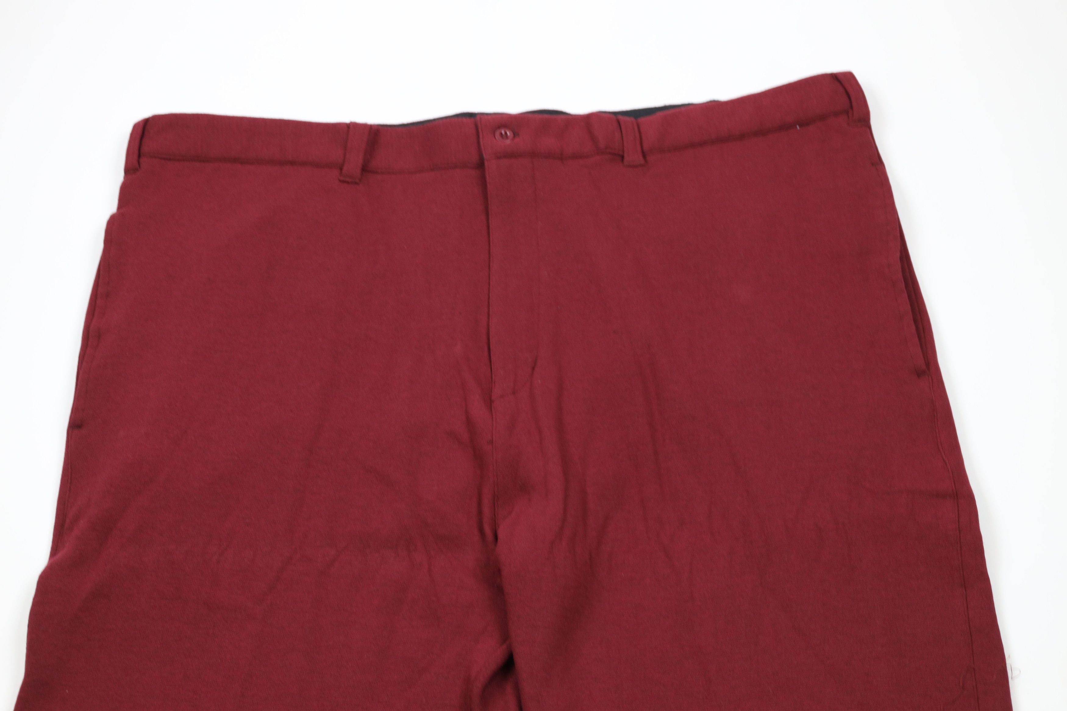 Vintage Vintage 90s Streetwear Wide Leg Sweatpants Chinos Pants Red Size US 44 / EU 60 - 2 Thumbnail