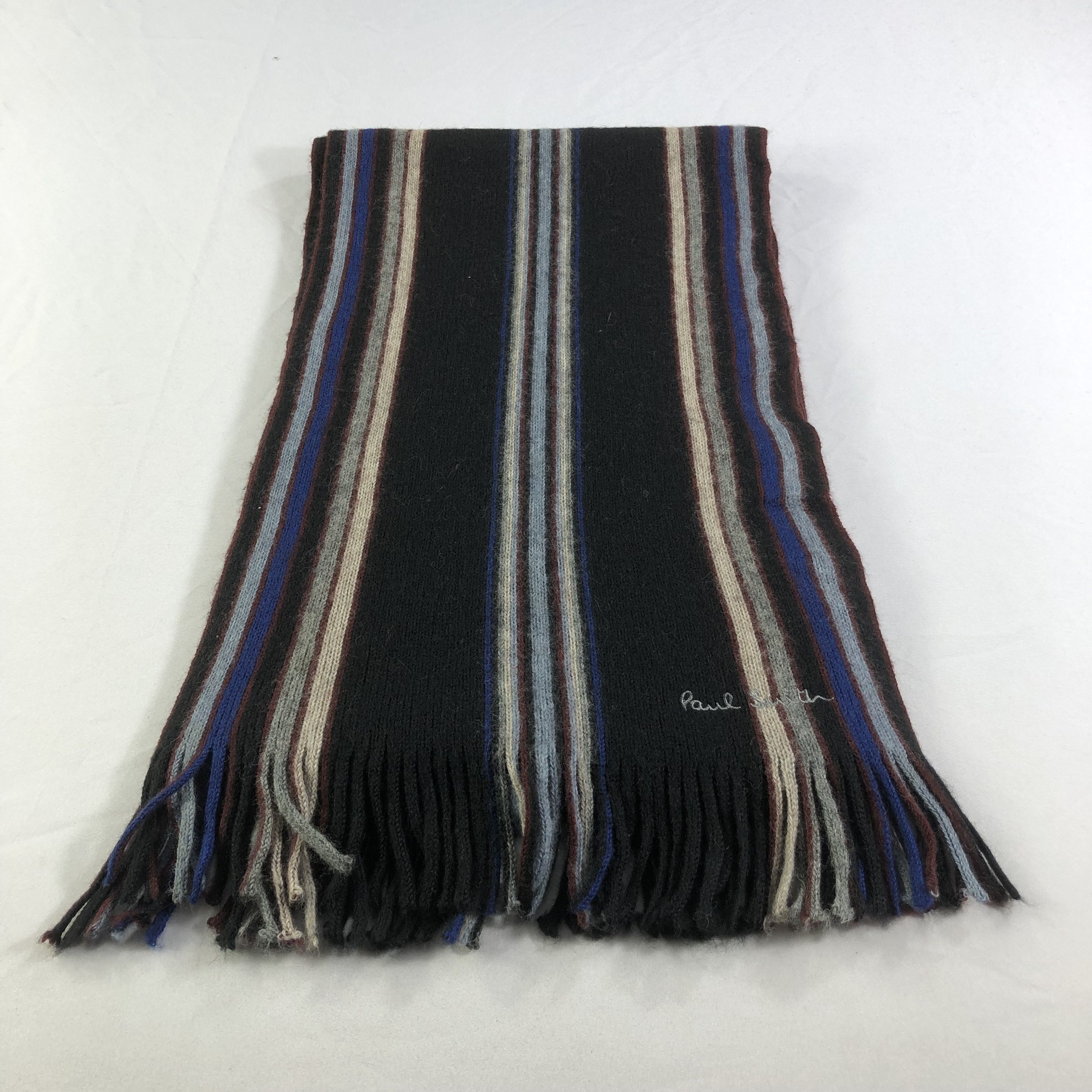 Paul Smith Paul Smith Striped Knit Wool Scarf Muffler V1455 Size ONE SIZE - 2 Thumbnail