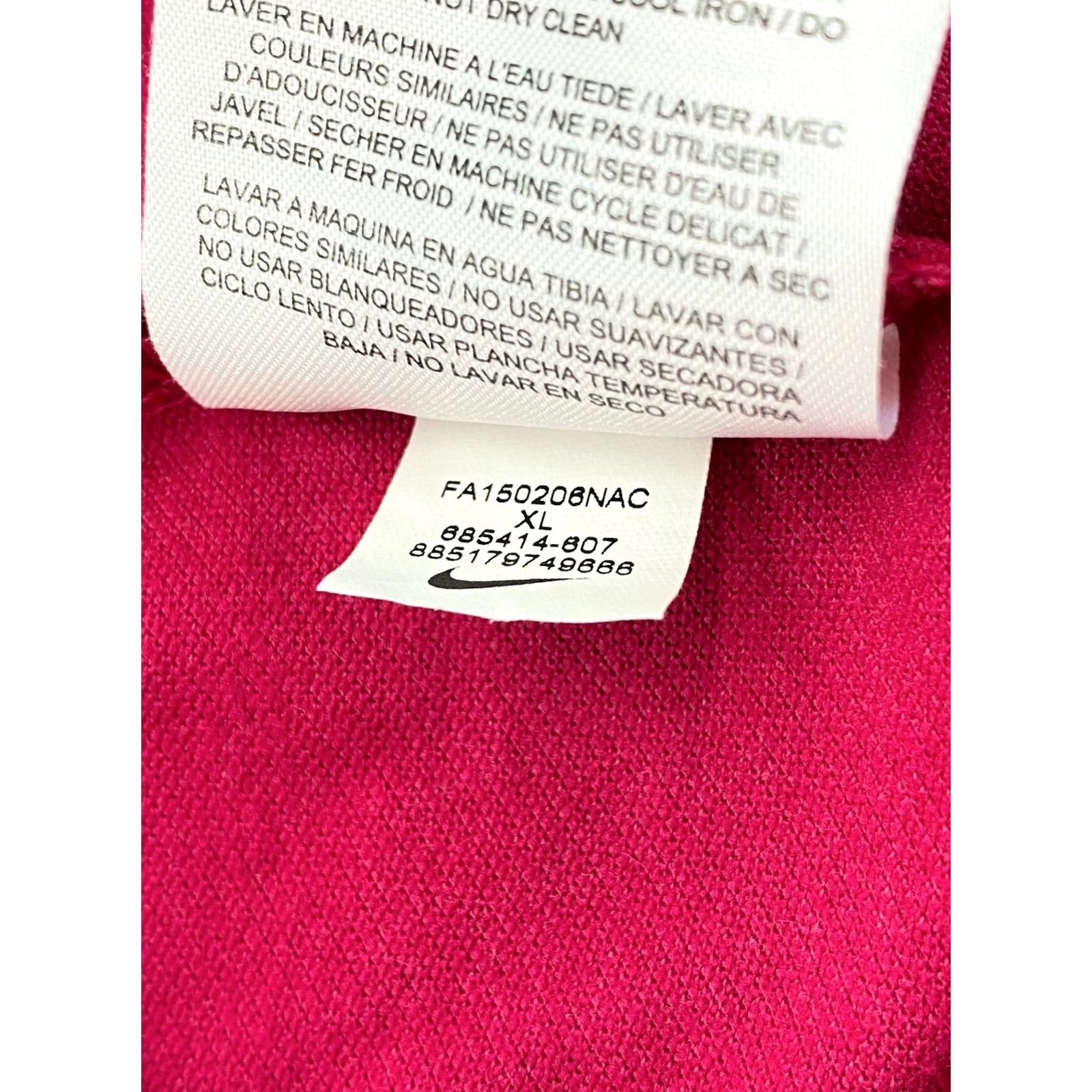Nike Nike Golf Sandie Zip Top Women's XL Pink Short Sleeve Dri-Fit T-Shirt 6606 Size XL / US 12-14 / IT 48-50 - 6 Thumbnail