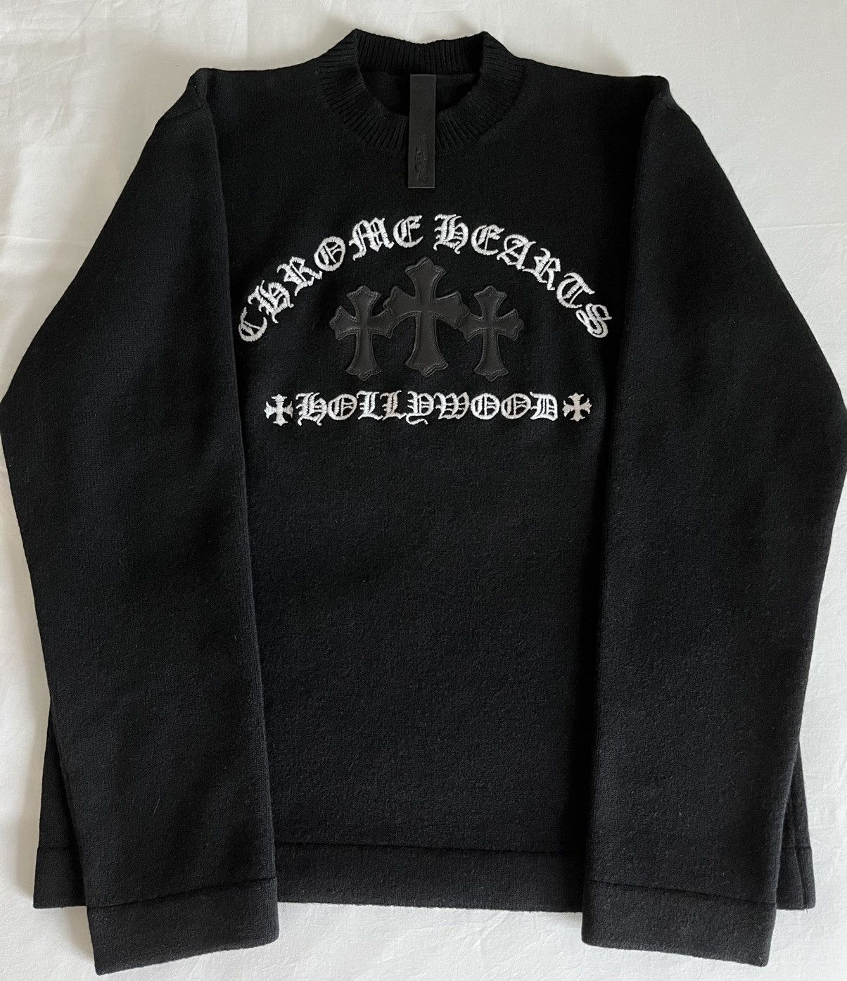 Chrome Hearts ♱ ♱ Chrome Hearts Rare Limited Edition Leather ♱ ♱ ♱ Sweater Size US L / EU 52-54 / 3 - 2 Thumbnail