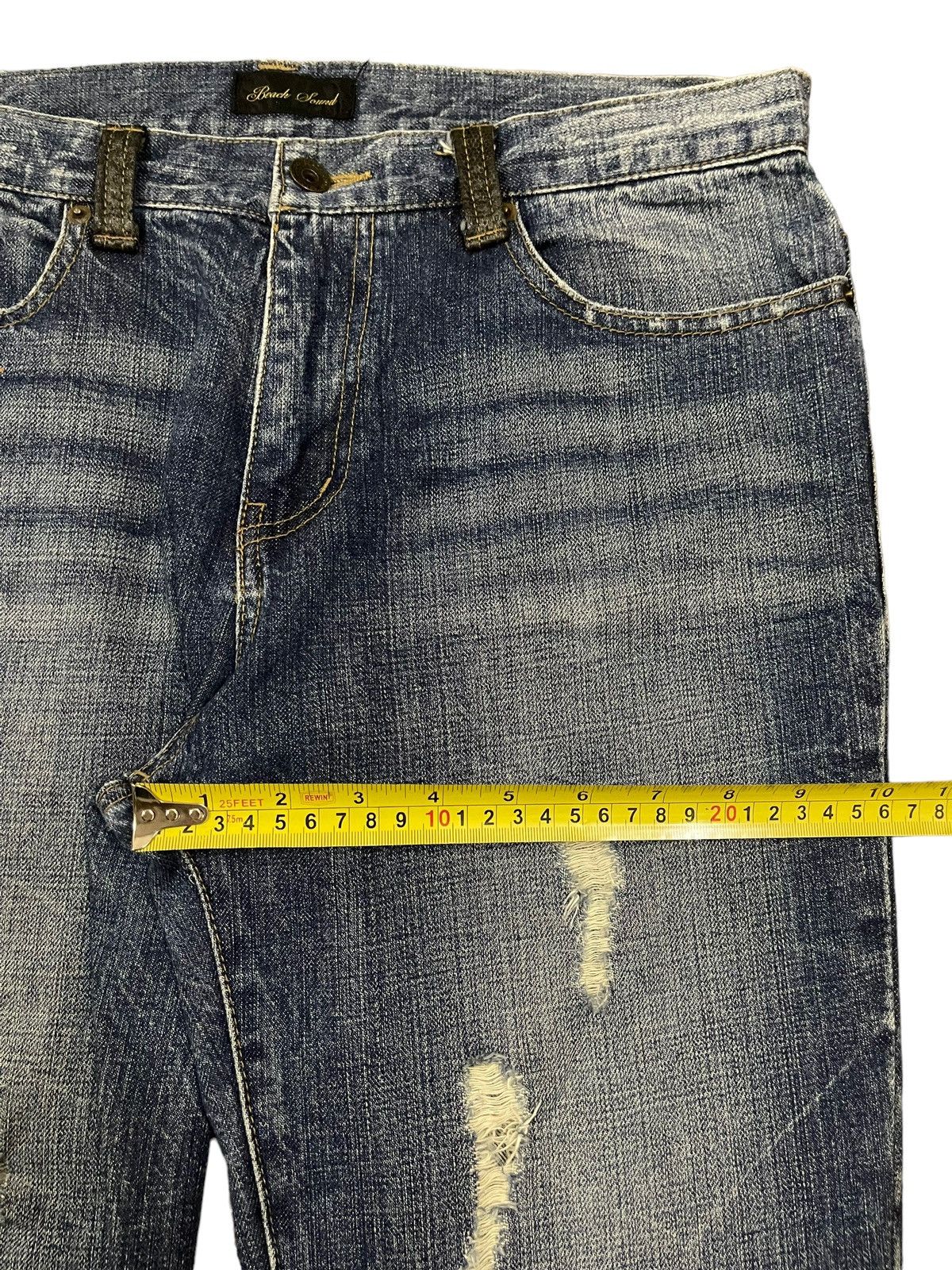 Hysteric Glamour Vintage Japanese Brand Blue Wash Style Distress Bootcut Jean Size US 33 - 12 Thumbnail
