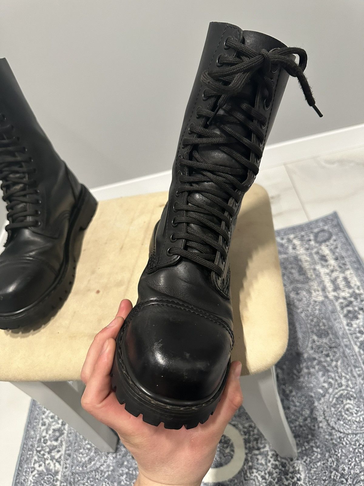 Undercover Undercover Avant Garde Vintage Leather Boots Steel Toe Size US 5 / EU 37 - 13 Thumbnail
