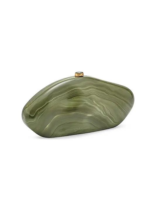 Cult Gaia os11x0326 Size: OS / The Caldera Oval Clutch in Green Size ONE SIZE - 2 Thumbnail