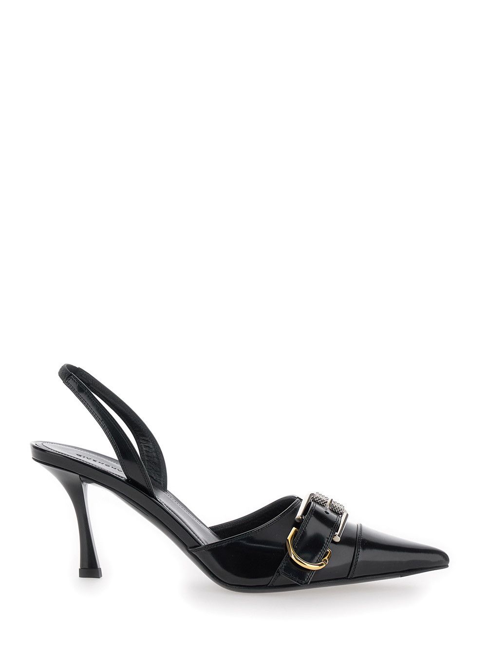 Givenchy 'Voyou' Black Slingback Pumps with a Buckle in Patent Leather Woman Size US 7 / IT 37 - 1 Thumbnail