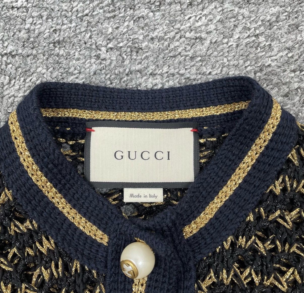 Gucci Gucci Striped Hollowed-out Tweed Jacket K12 Size S / US 4 / IT 40 - 3 Thumbnail