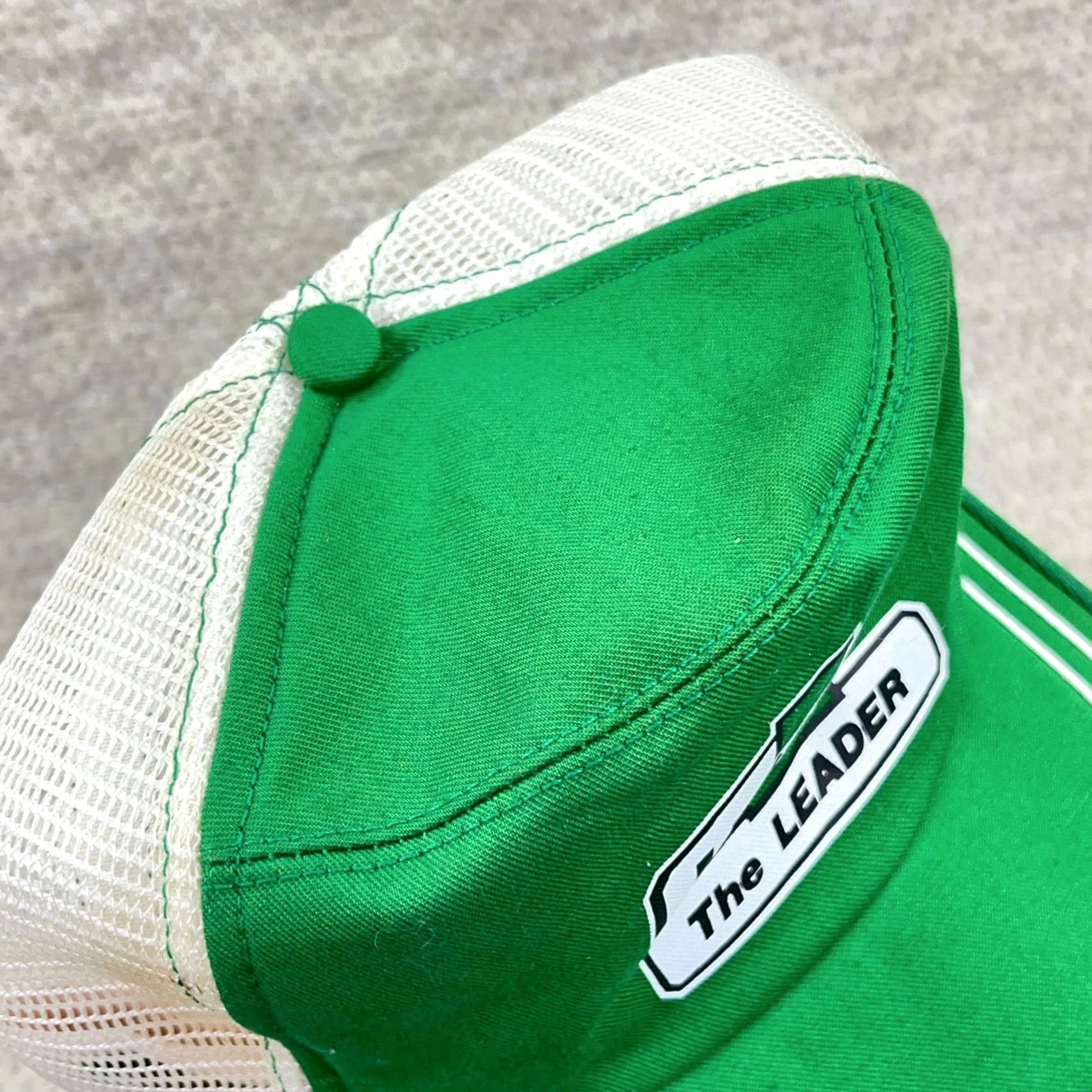 Vintage VINTAGE Kap King Trucker Hat Cap Snapback USA Stripe Green White 80s 90s Mens Size ONE SIZE - 4 Thumbnail