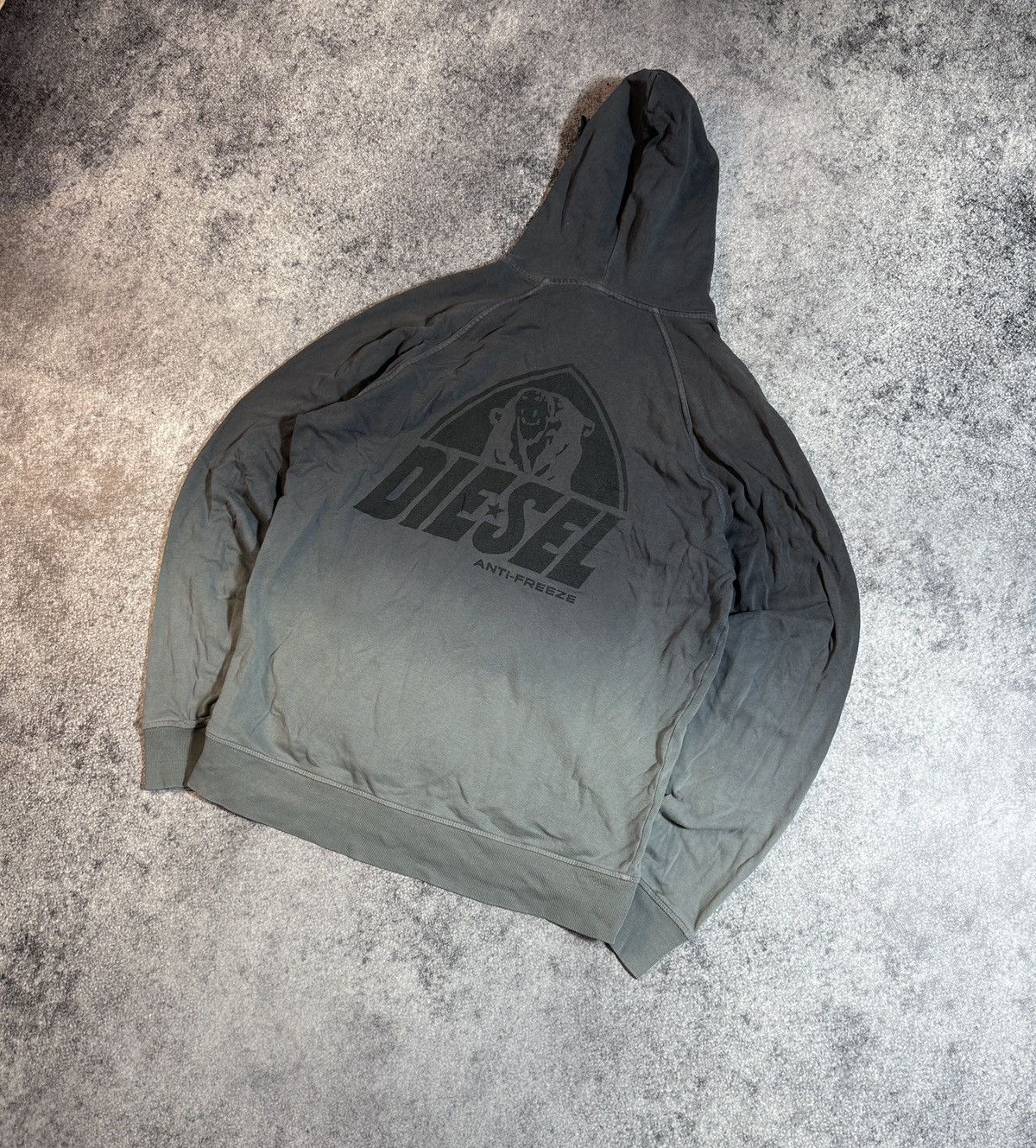 Diesel Vintage Diesel Back Big Logo Zip Up Hoodie Avant Garde Opium Size US XL / EU 56 / 4 - 1 Thumbnail