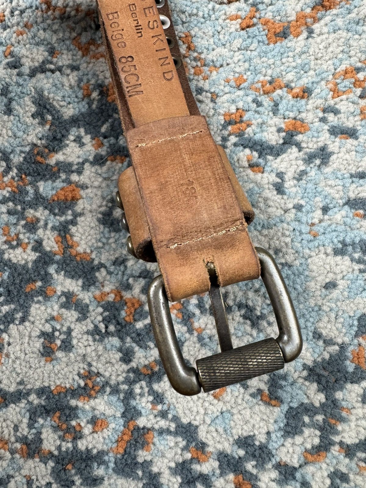 LIEBESKIND BERLIN Vintage Y2K Liebeskind real leather rivets studded belt Size ONE SIZE - 4 Thumbnail