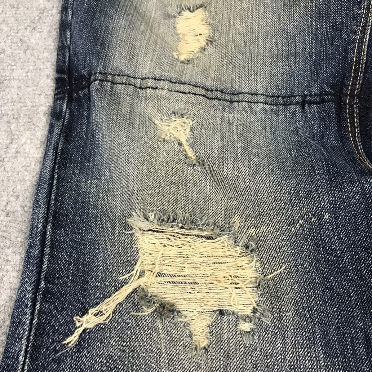 Japanese Brand × PPFM × Tornado Mart DOUBLE WAIST PPFM DISTRESSED JAPAN RARE DENIM PANTS Size US 32 / EU 48 - 7 Thumbnail