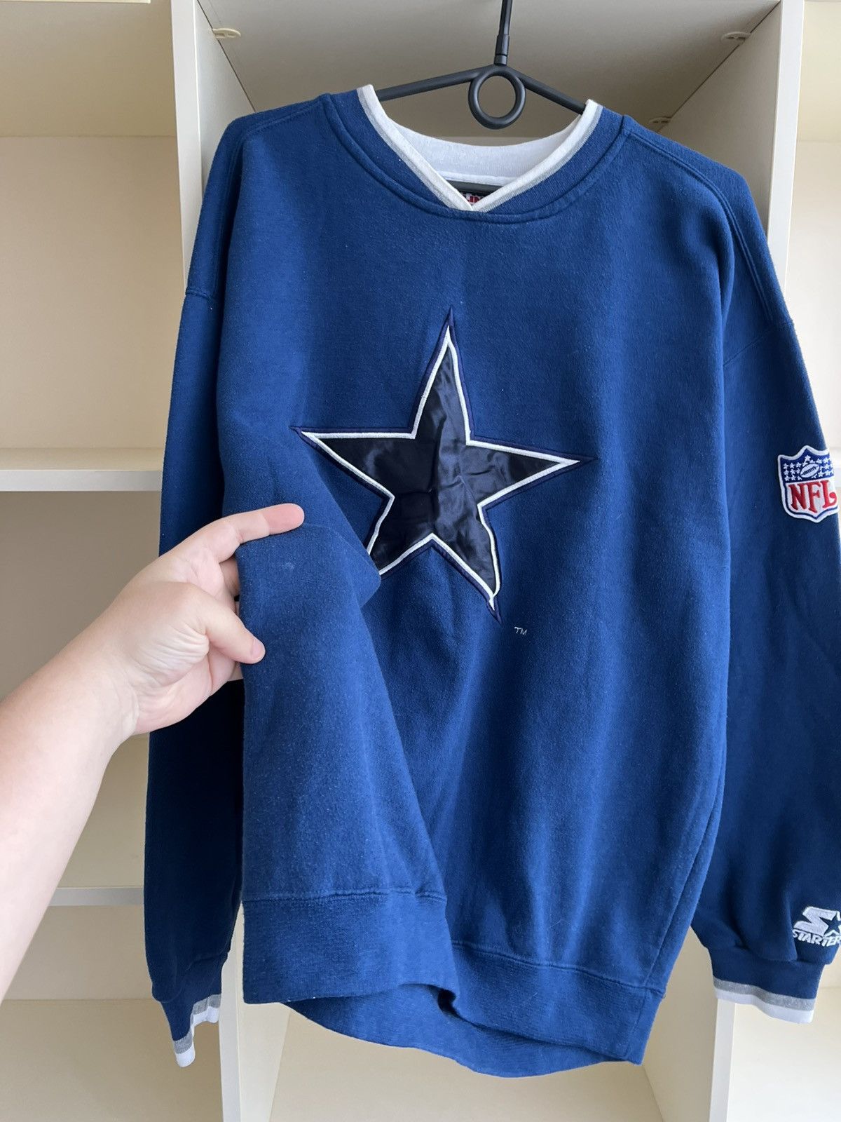 NFL Vintage 90s Dallas Cowboys Starter NFL Sweatshirt Size US L / EU 52-54 / 3 - 6 Thumbnail