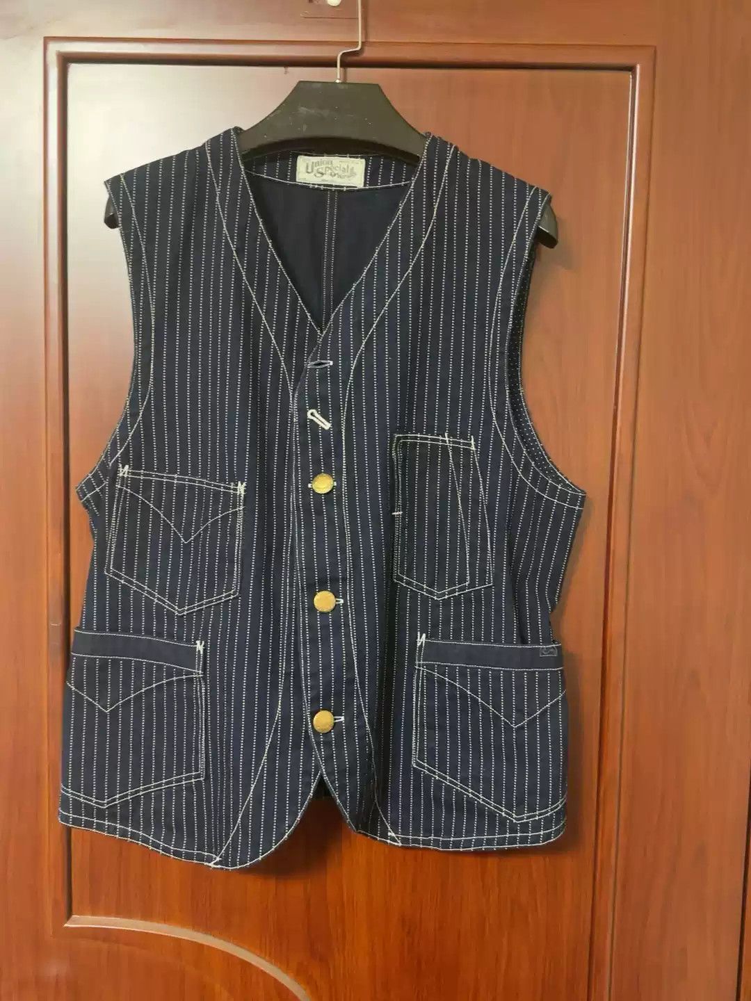image of Freewheelers Conductor Batting Vest in Blue, Men's (Size Large)