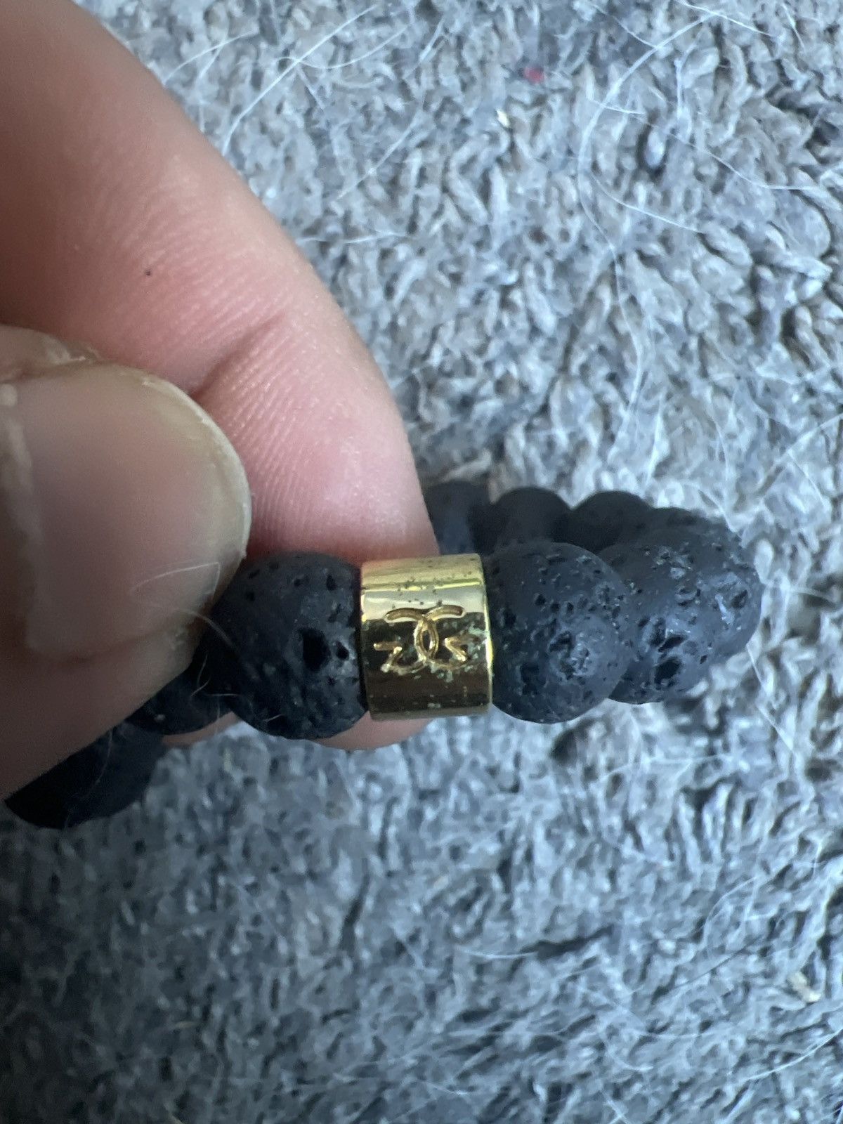 The Gold Gods The Gold Gods Lion Head Lava Stone Beaded Bracelet Size ONE SIZE - 4 Thumbnail