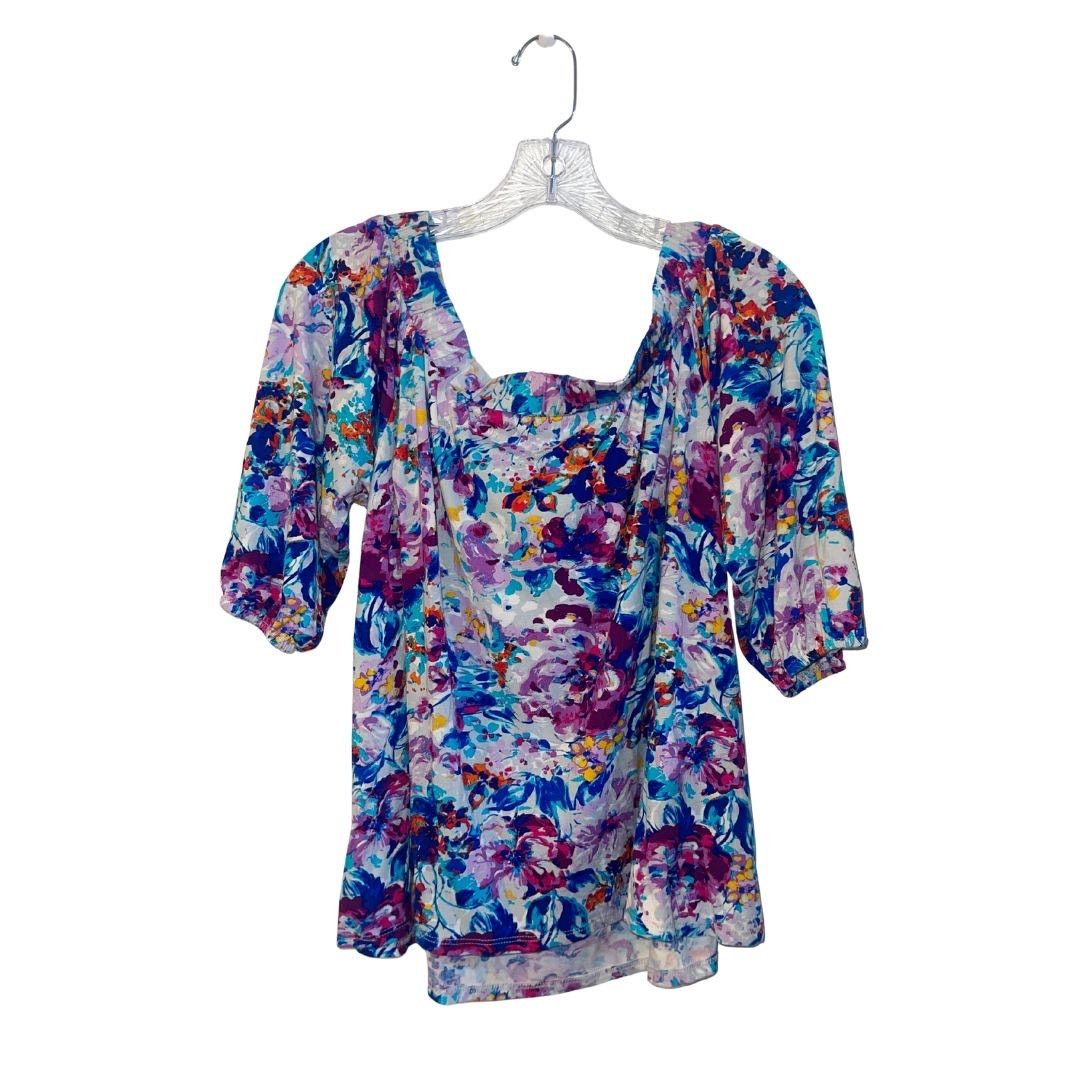 Other Loveappella Castania Floral Multicolor Off Shoulder Blouse Size M / US 6-8 / IT 42-44 - 1 Thumbnail