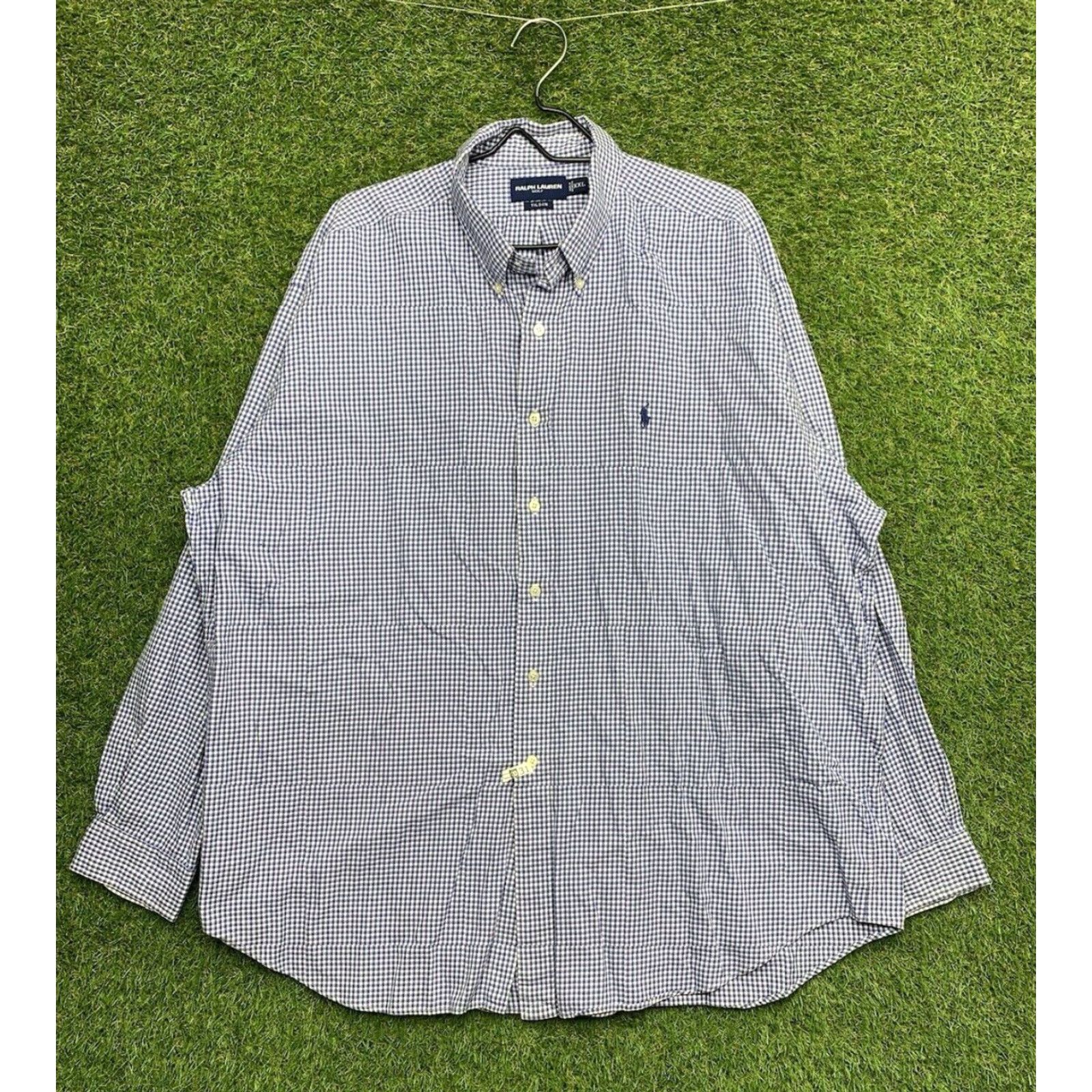Ralph Lauren Ralph Lauren Golf Button-Up Shirt Mens 2XL Plaid Blue Long Sleeve Collared Tilden Vintage? No. Size US XXL / EU 58 / 5 - 2 Thumbnail