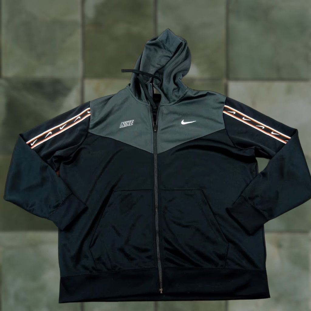 Nike Nike Sweatshirt Men XXL Black Full Zip Hooded Pockets Casual 2XL Long Sleeve Mock Neck Size US XXL / EU 58 / 5 - 1 Thumbnail