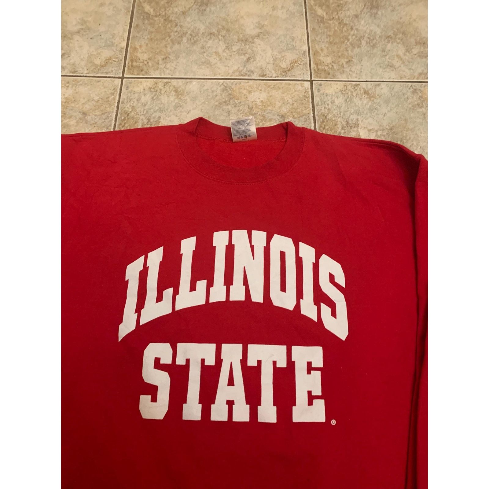 Port & Company Vintage Illinois state university crewneck Sweater large Size L / US 10 / IT 46 - 2 Thumbnail