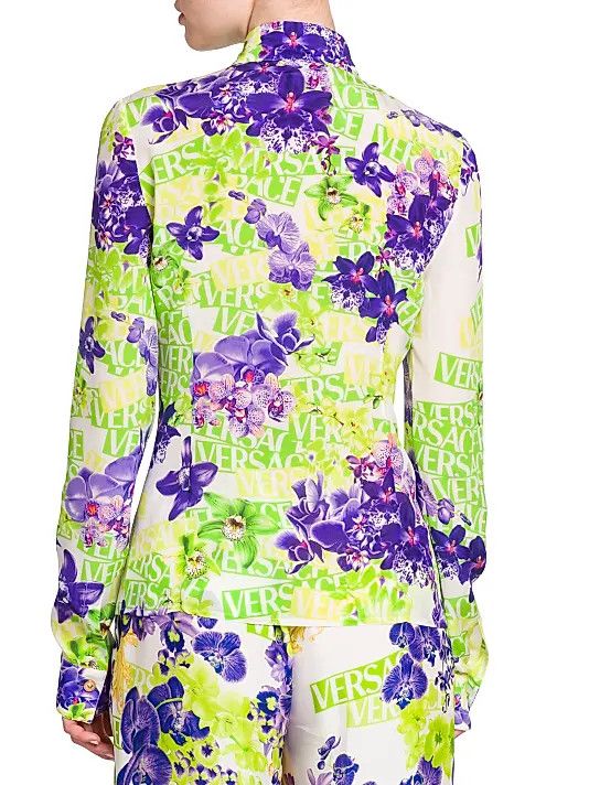 Versace o1y0226 Silk Shirt in Multicolor Size XS / US 0-2 / IT 36-38 - 4 Thumbnail