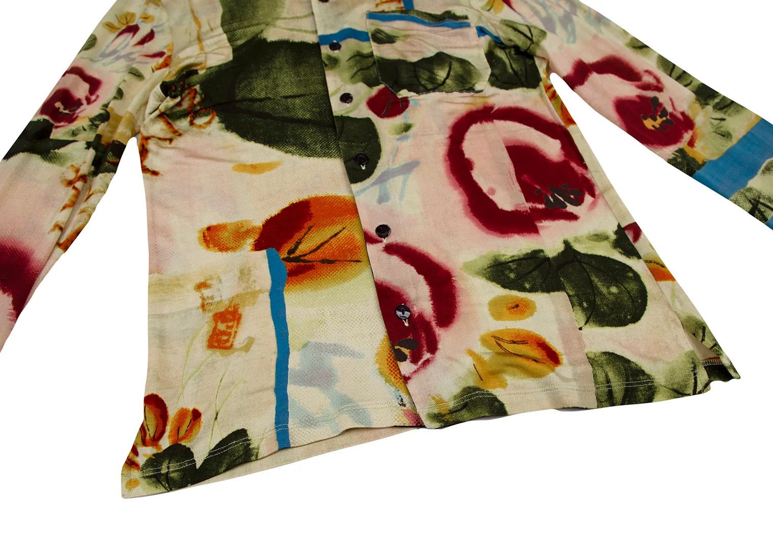 Jean Paul Gaultier Abstract Print Rayon Shirt in Multi Color, Size 46 Size US S / EU 44-46 / 1 - 9 Thumbnail