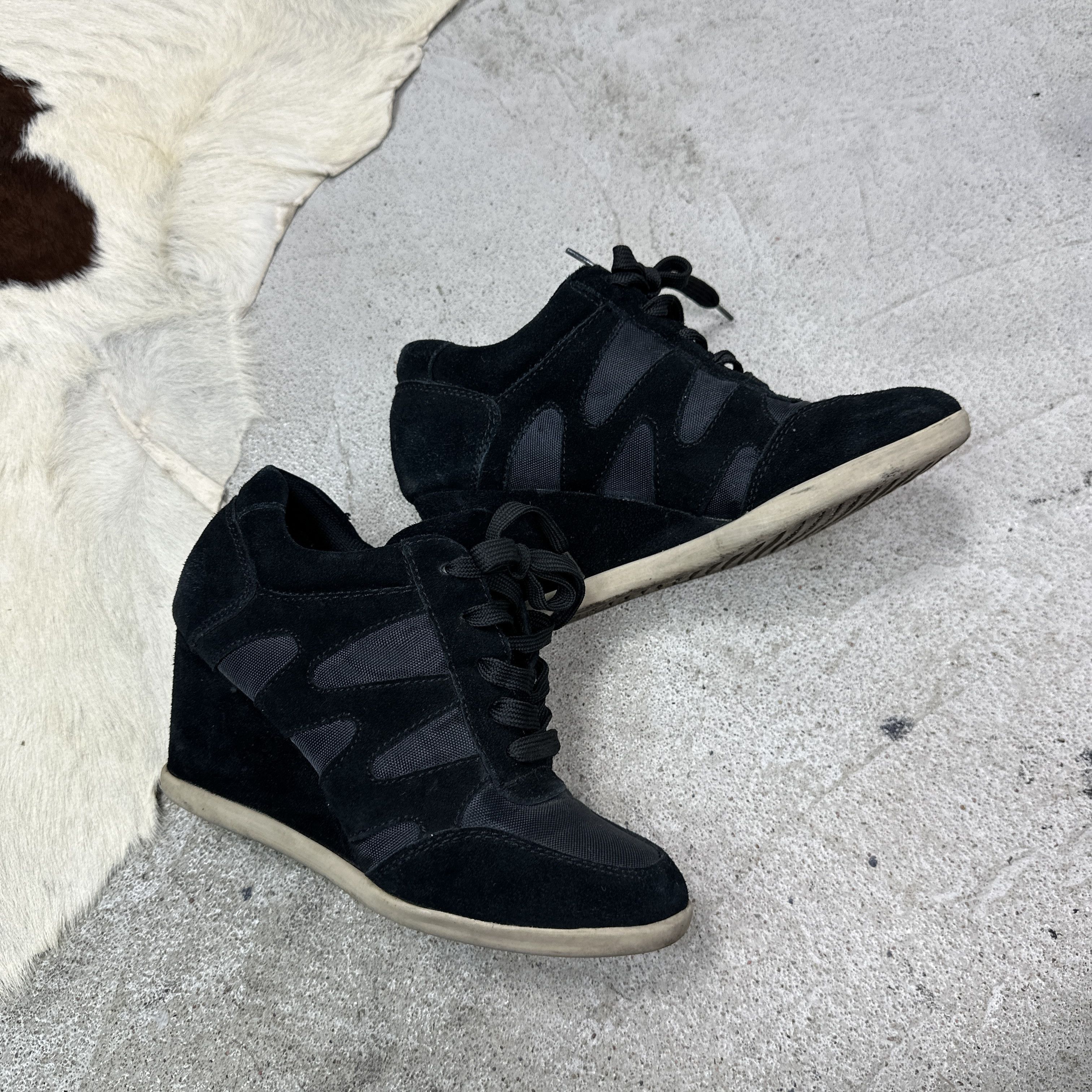 Vintage Vintage Avant Garde Leather Wedge Platform Sneakers 00s Size US 6 / IT 36 - 5 Thumbnail