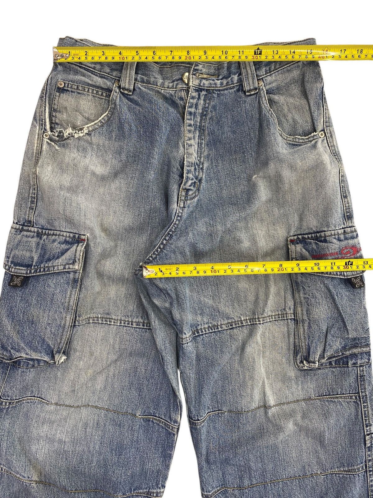 Other Diko Japanese Brand Blue Faded Wash Style Cargo Jeans Size US 31 - 9 Thumbnail