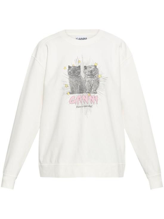 Ganni GANNI Women Hoodies T4163 135 Beige Size S / US 4 / IT 40 - 1 Thumbnail