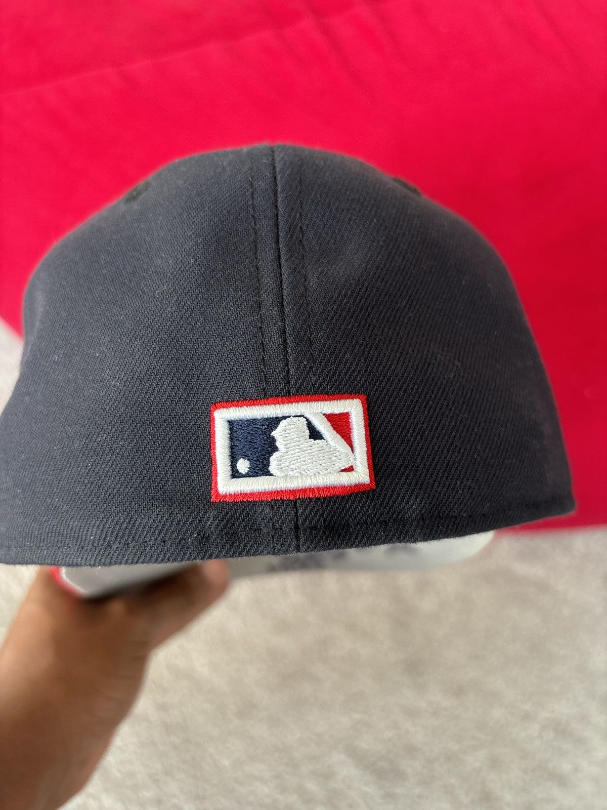 New Era Cleveland Indians Fitted Hat World Series 1995 Patch Size ONE SIZE - 7 Thumbnail