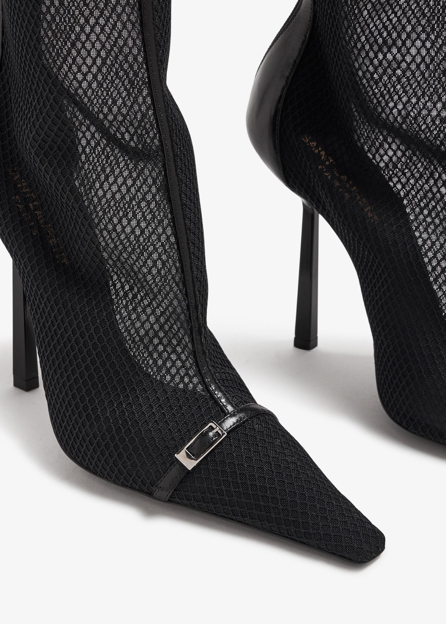 Saint Laurent Paris o1s1wg110125 763458 Oxalis Boots in Mesh in Black Size US 8 / IT 38 - 2 Thumbnail
